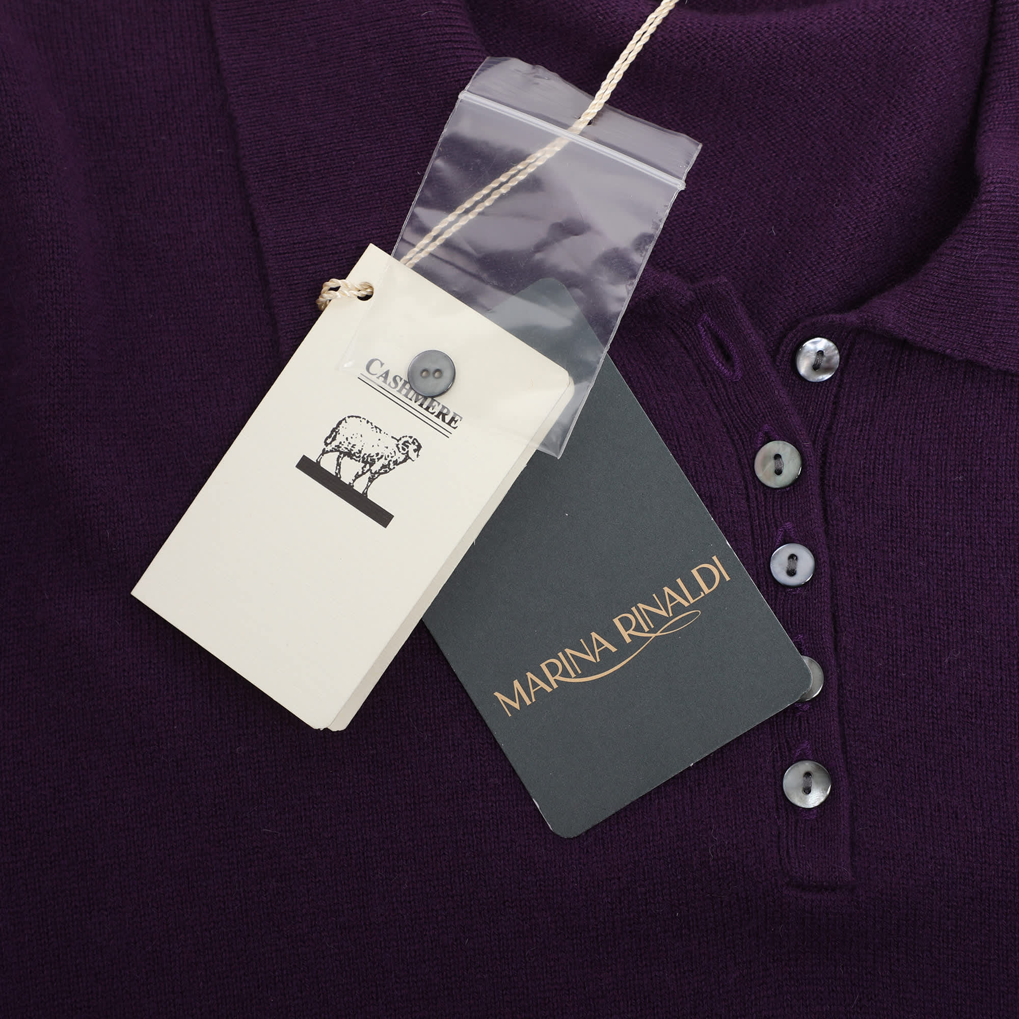 Marina Rinaldi Purple Stretch Knit Short Sleeve Sweatshirt