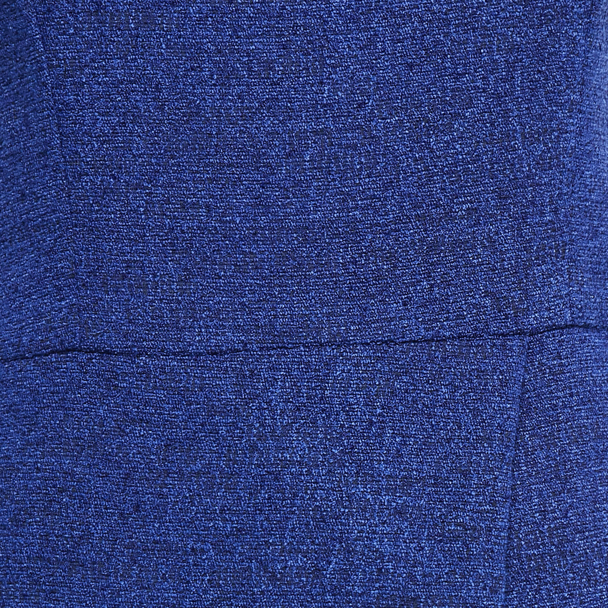 Blue Tweed Sleeveless Short Dress