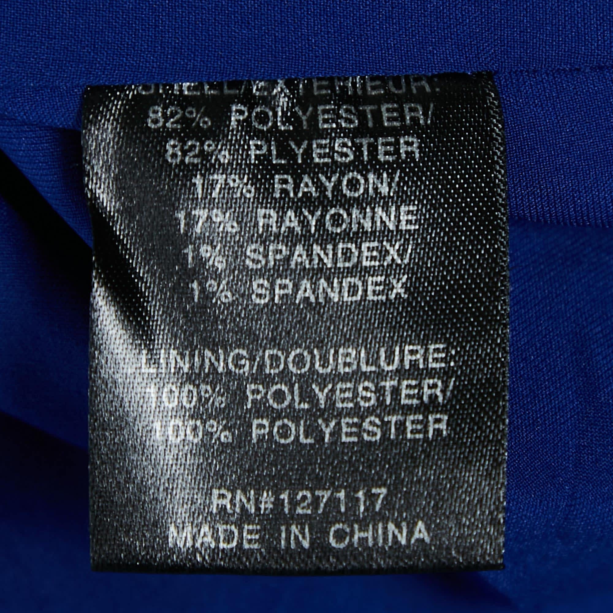 Blue Tweed Sleeveless Short Dress