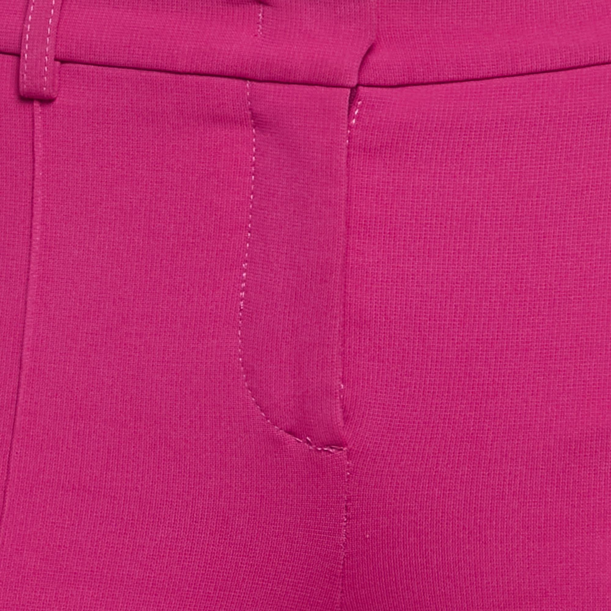 Emilio Pucci Pink Jersey Pintuck Detail Trousers