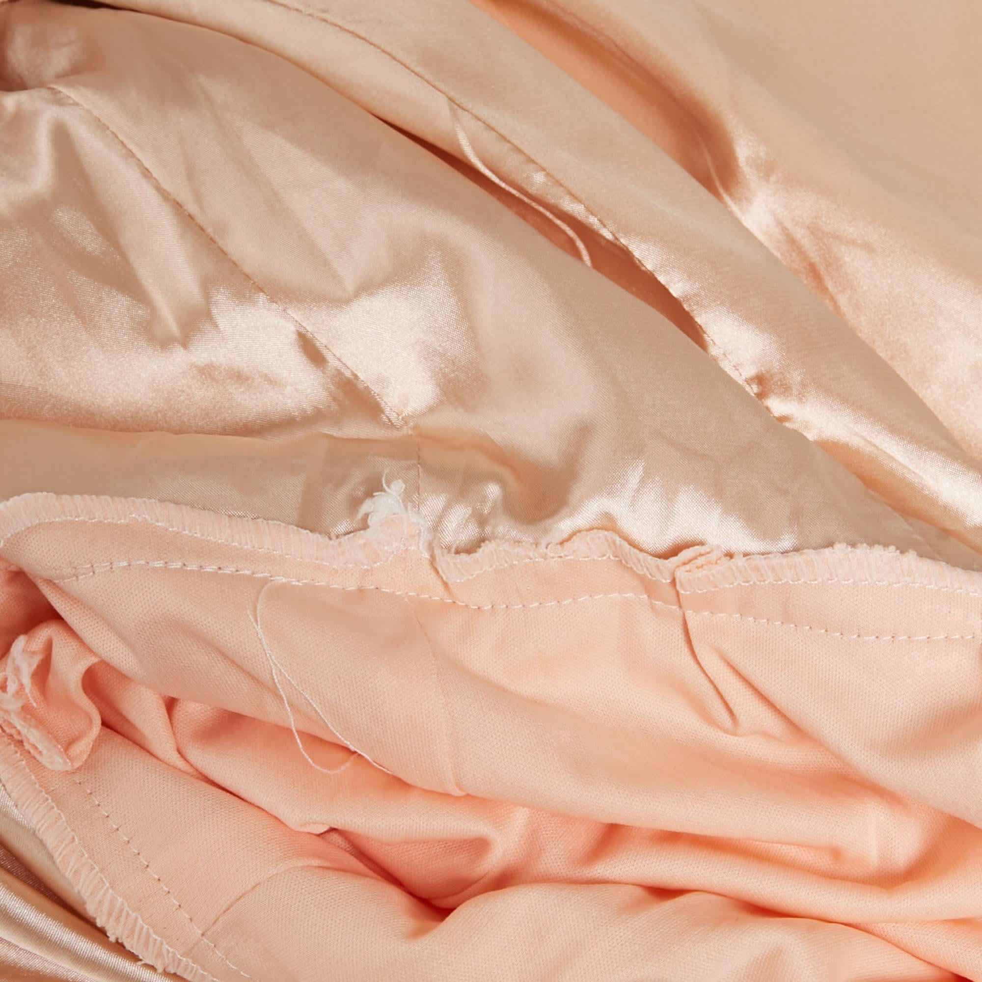 ONE Peach Gingham Cotton Ruffled One Shoulder Jumpsuit