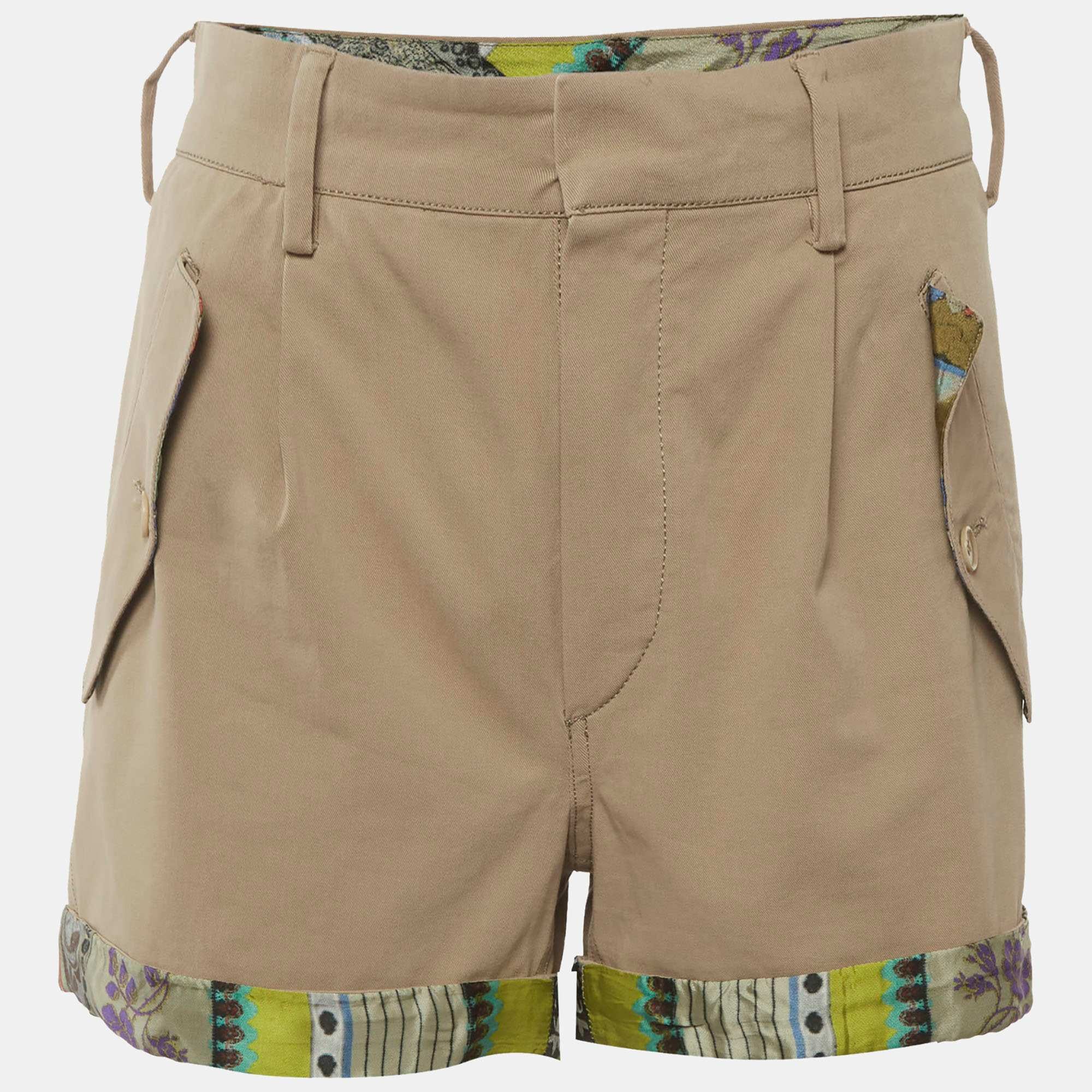 GABARDINE Etro Brown Gabardine Shorts