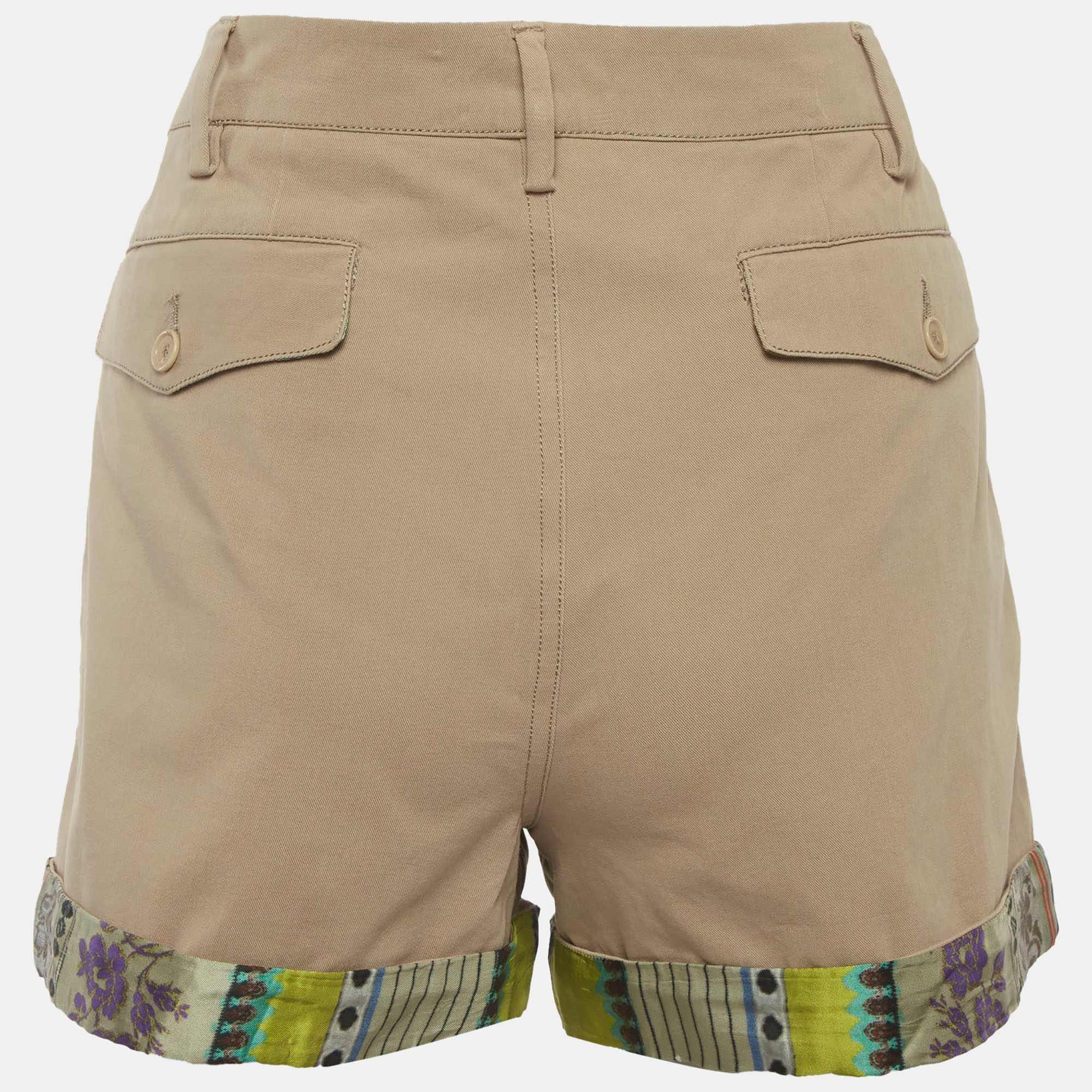 GABARDINE Etro Brown Gabardine Shorts