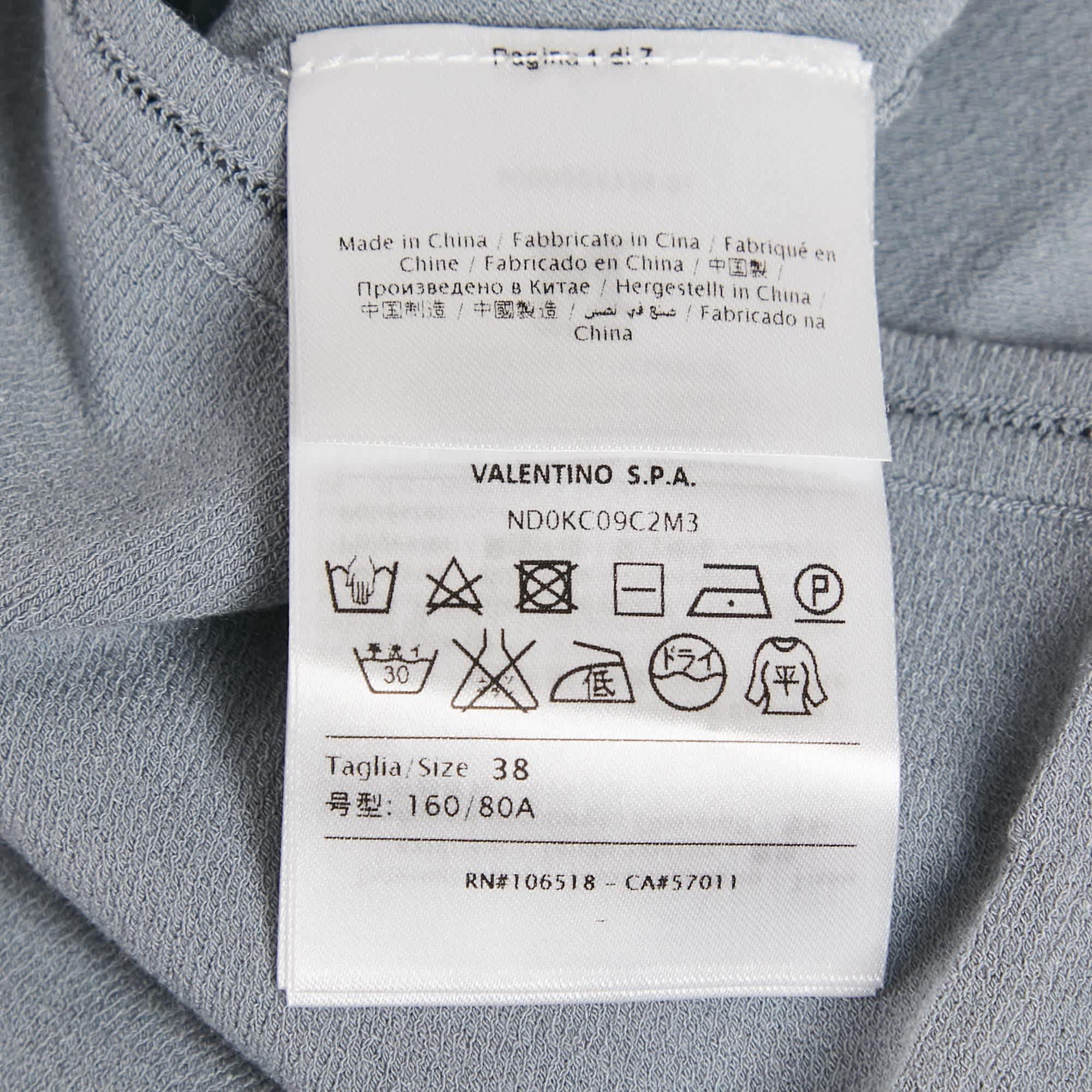 M Missoni Grey Stretch Knit Crewneck Sweatshirt