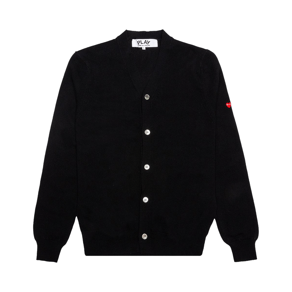 Comme des Garçons PLAY Small Heart Cardigan Black