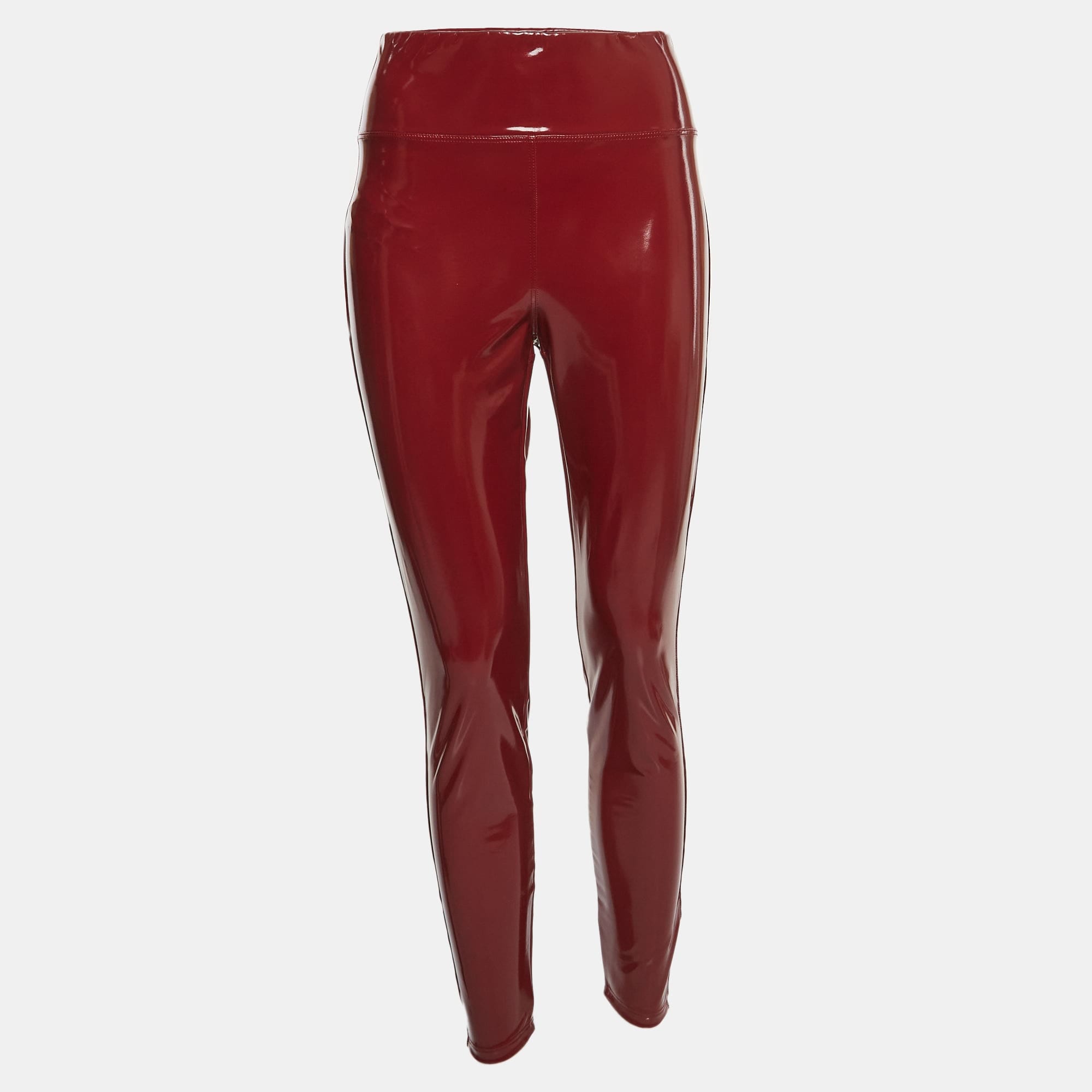 Heroine Sport Red Faux Leather Blade Leggings