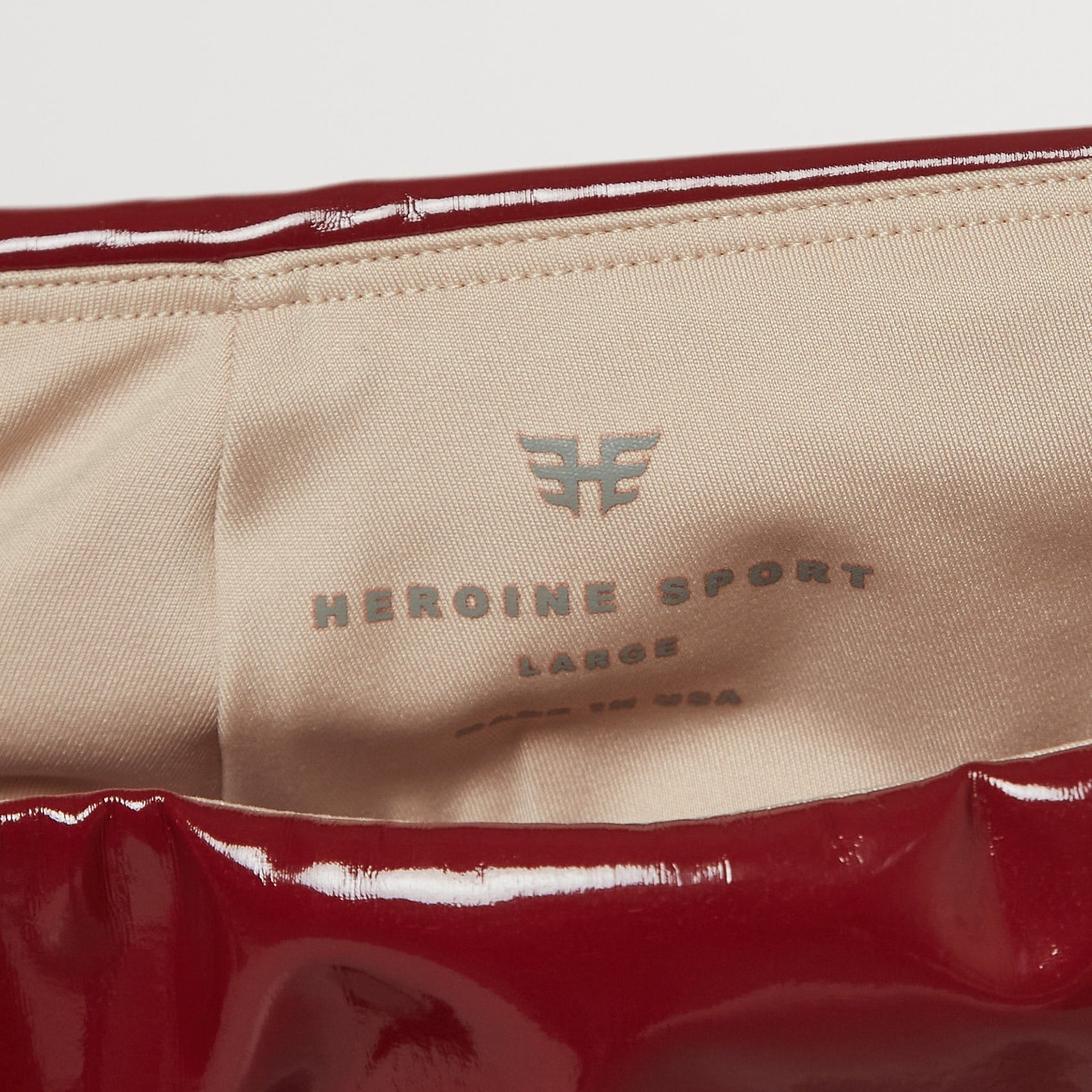 Heroine Sport Red Faux Leather Blade Leggings