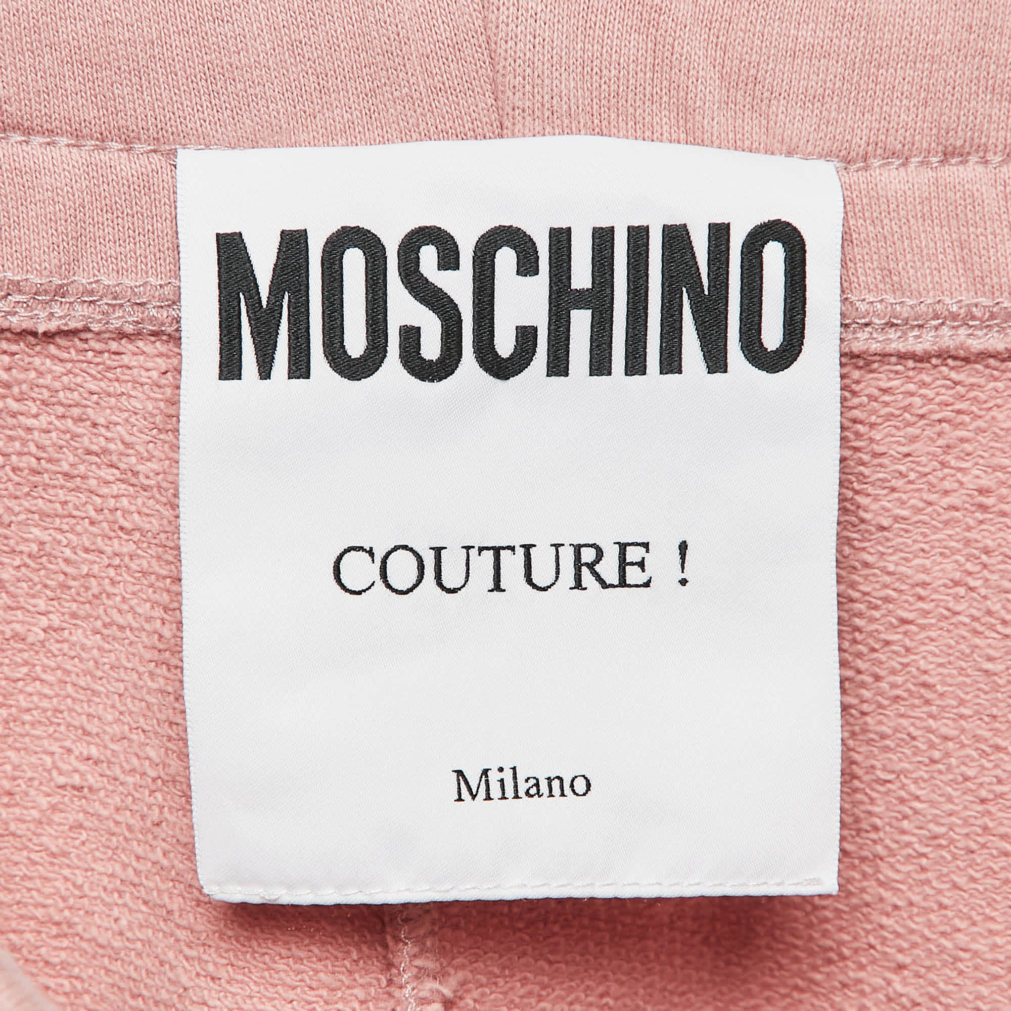 Logo Pink Logo Print Cotton Sweatpants