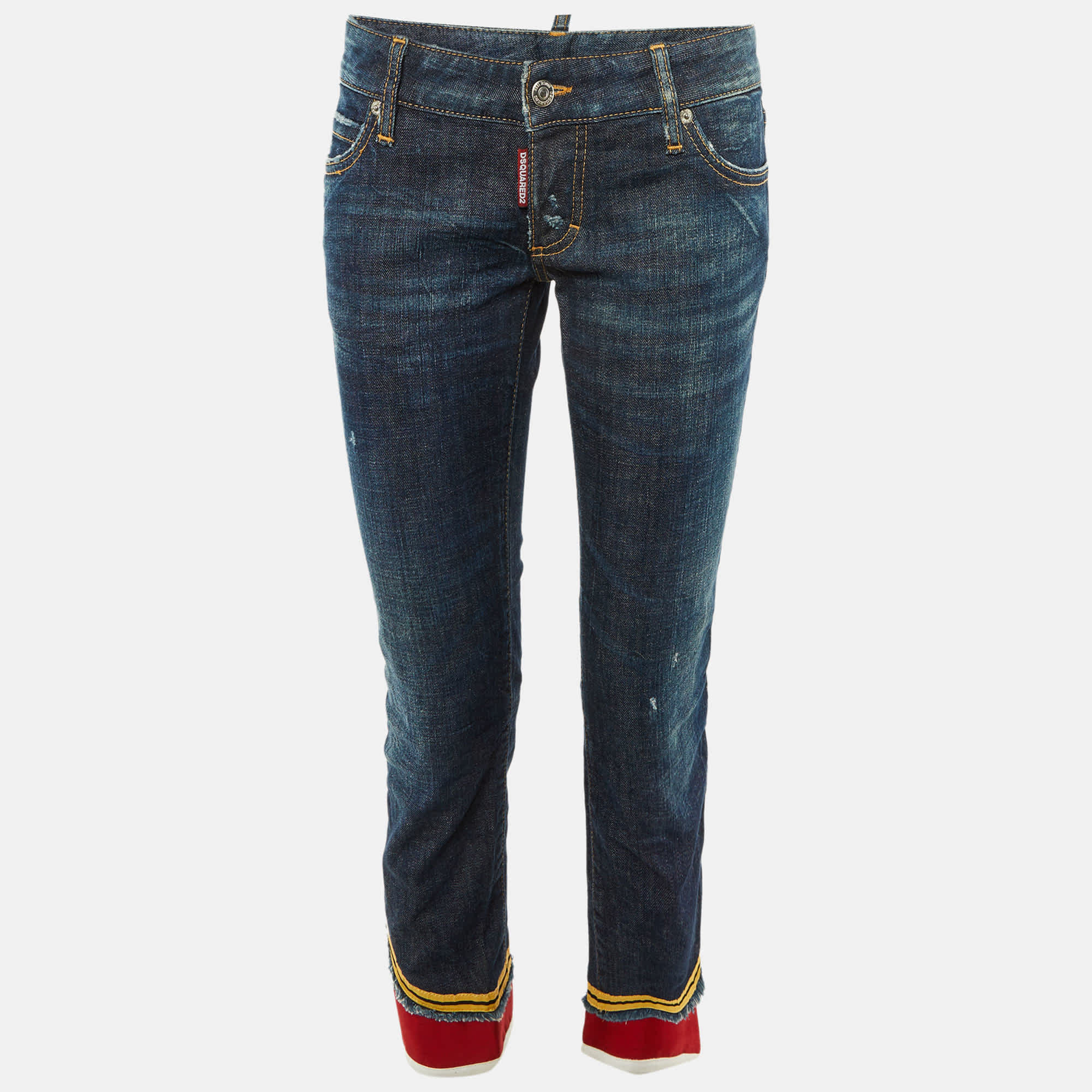 Blue Denim Capri Jeans M/waist 34"