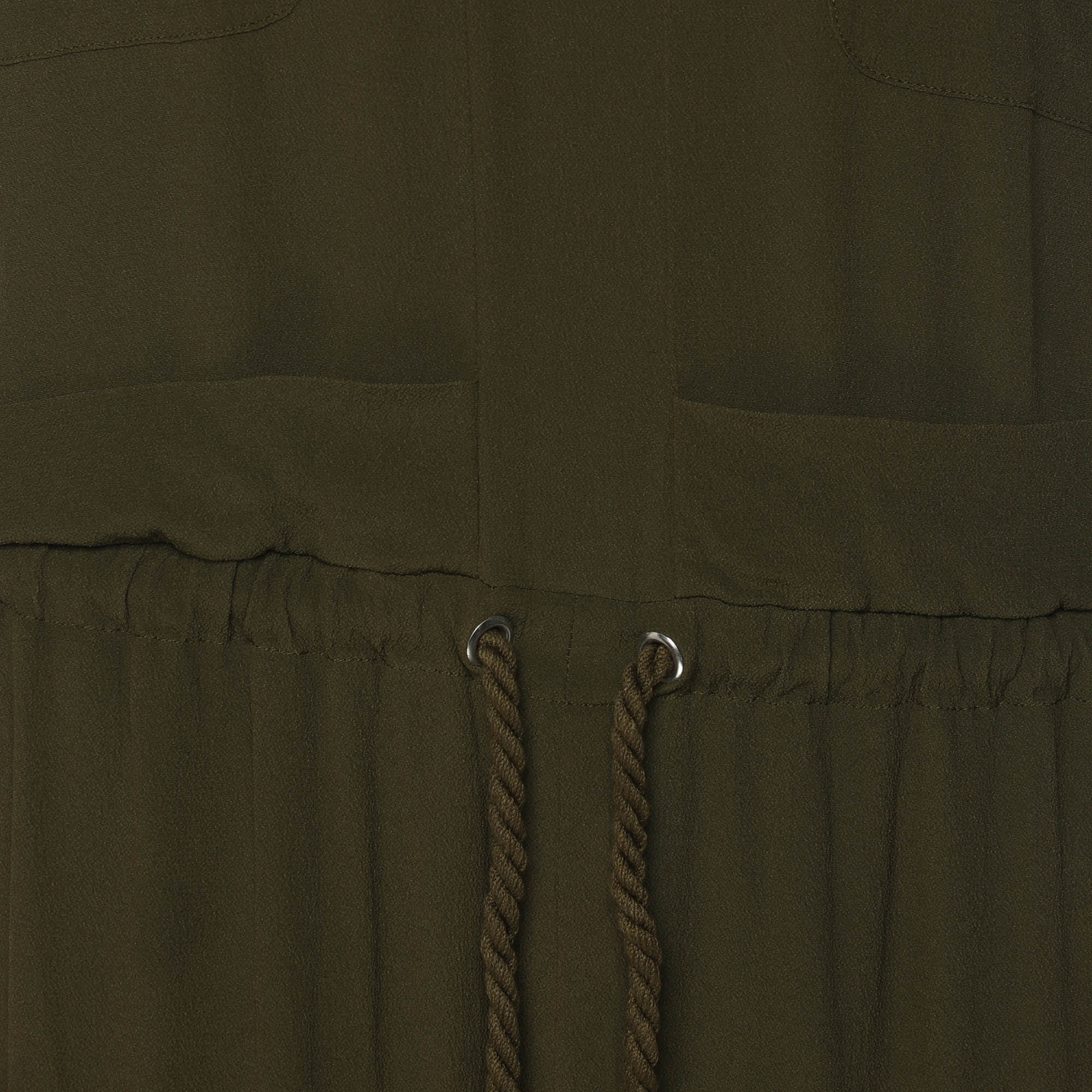 M Missoni Green Acetate Blend Belted Sleeveless Jumpsuit