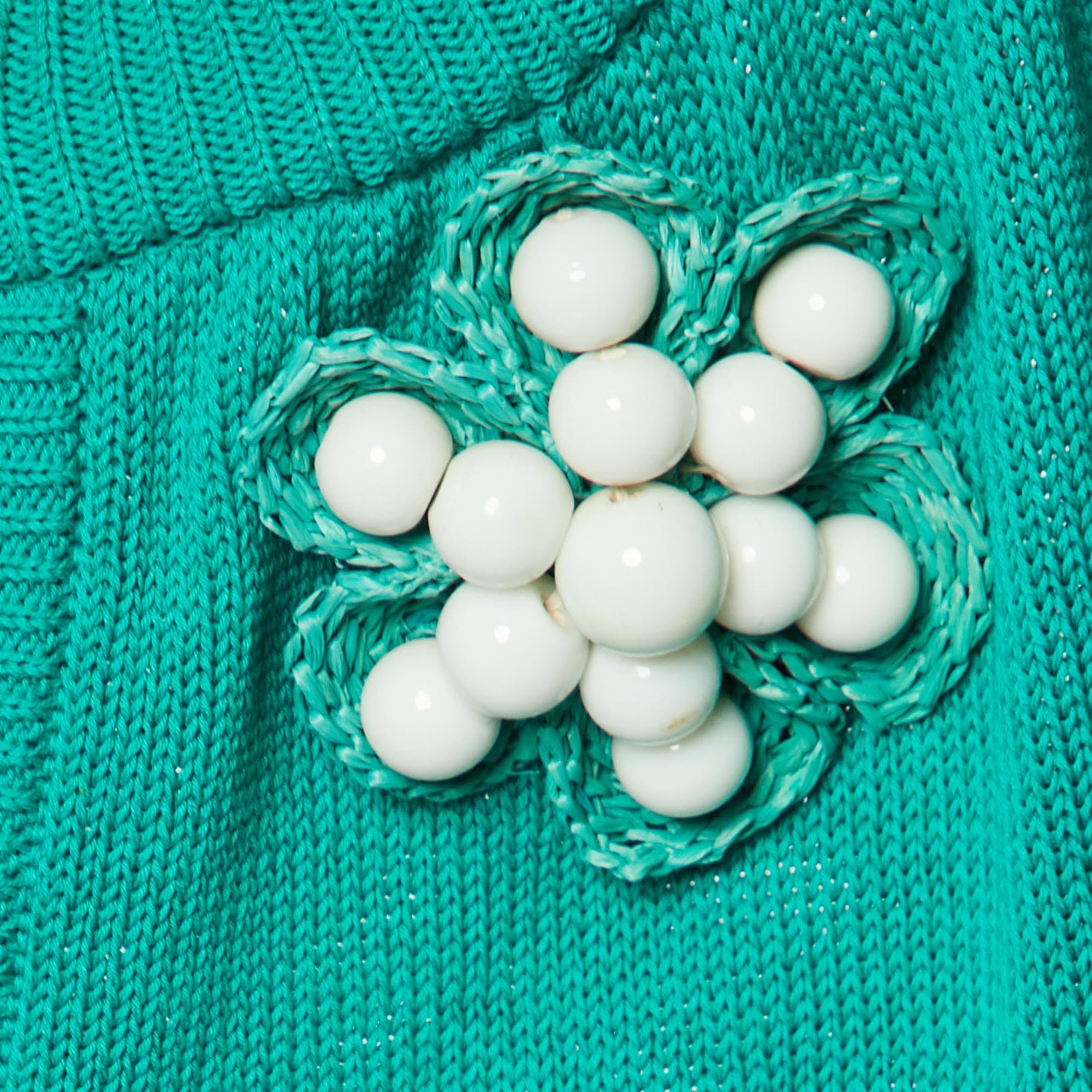 Moschino Cheap & Chic Green Beaded Detail Cardigan