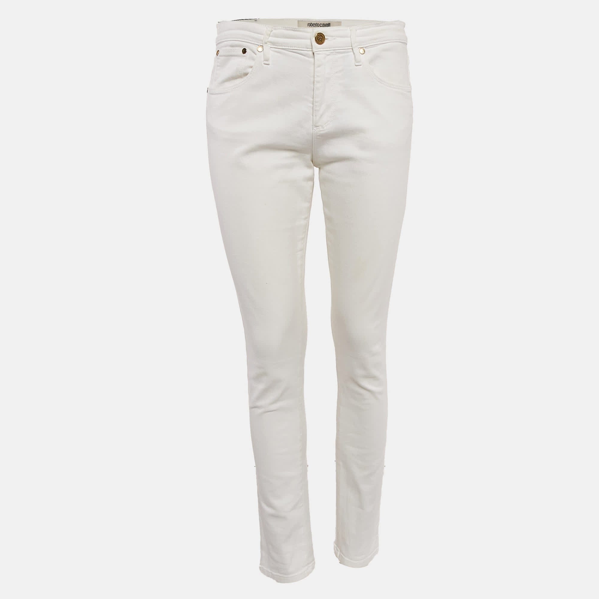 White Denim Skinny Jeans M Waist 30"