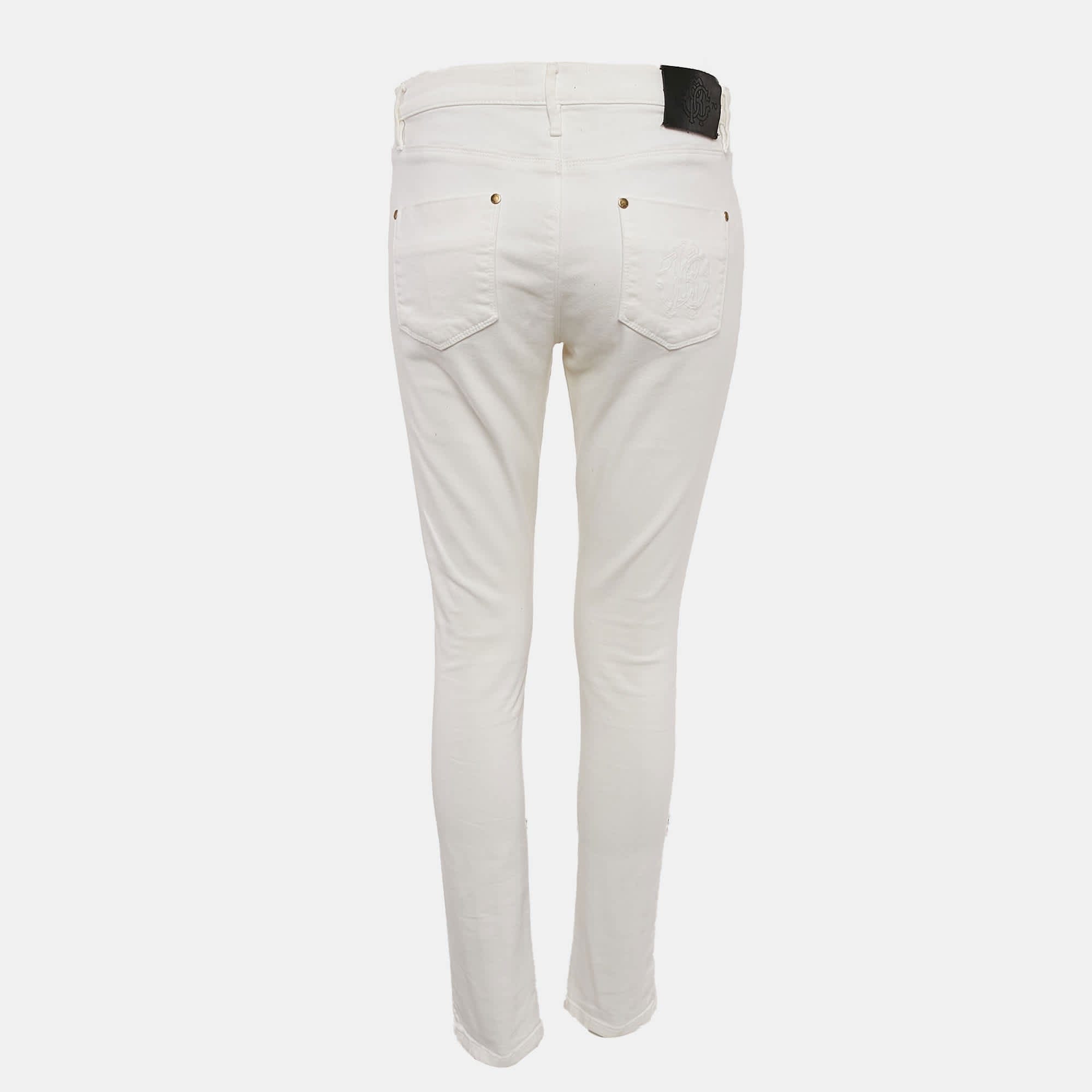 White Denim Skinny Jeans M Waist 30"