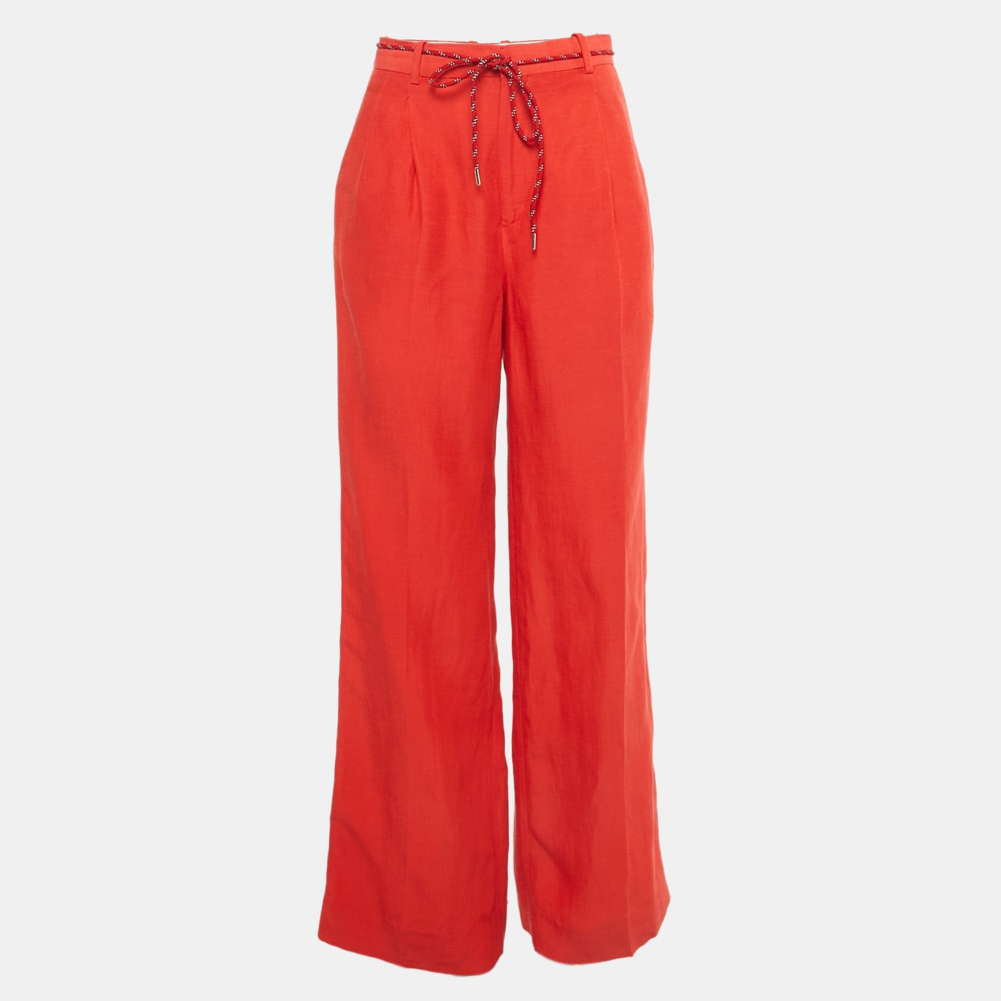 BLEND Red Linen Blend Trousers