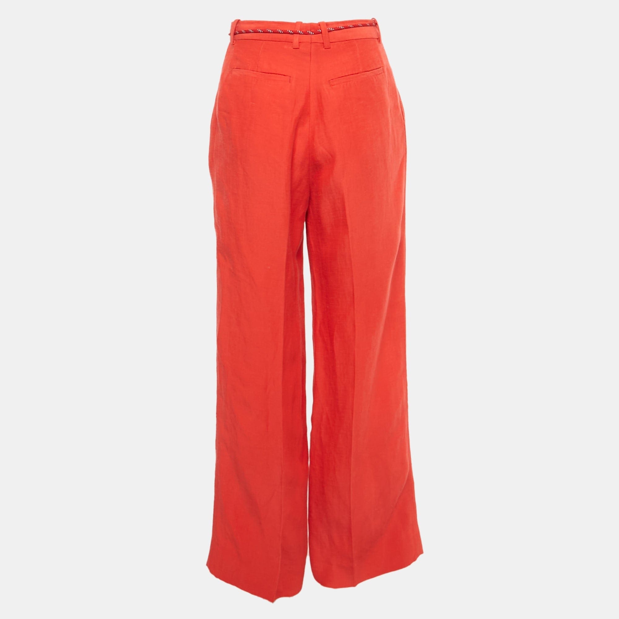 BLEND Red Linen Blend Trousers