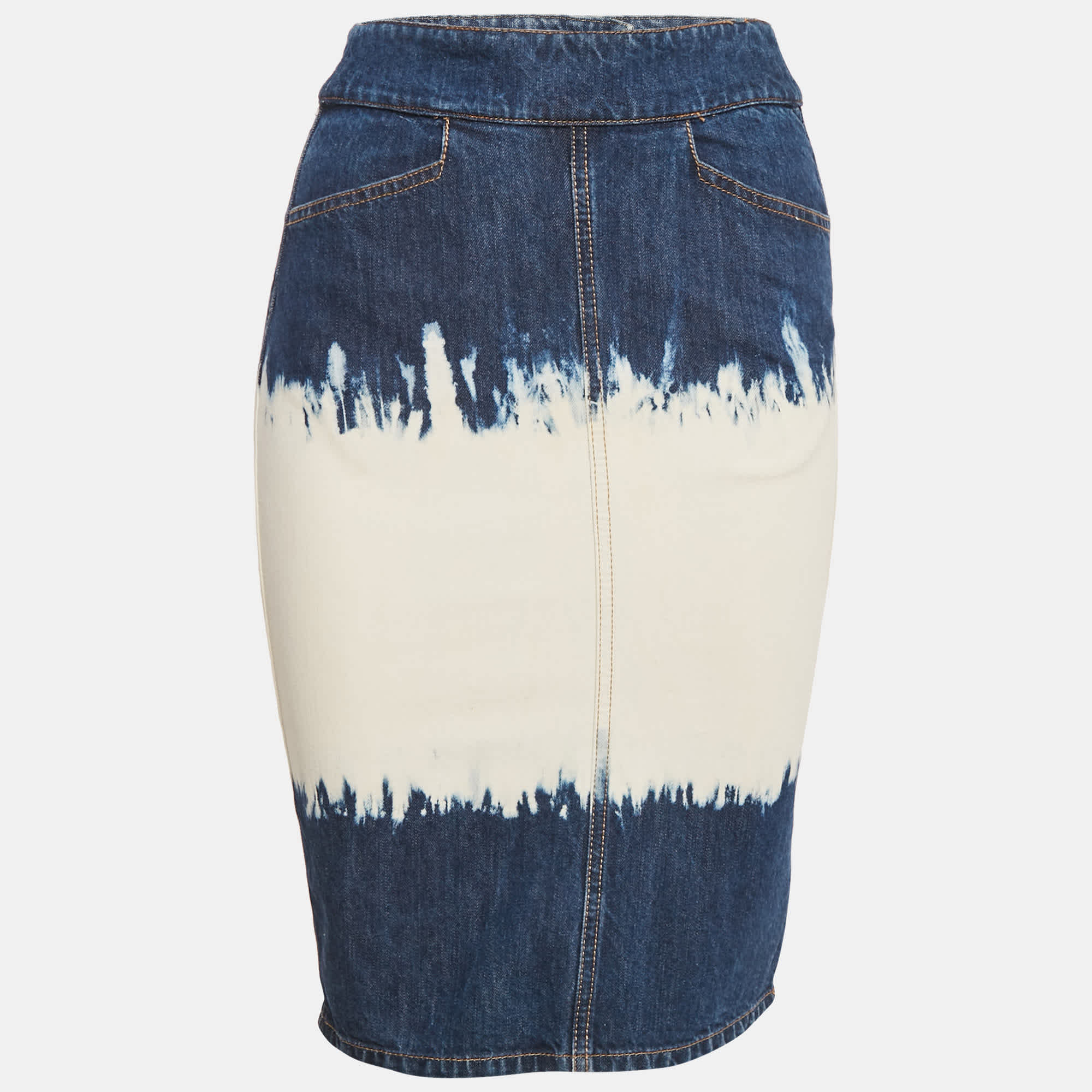 Etoile Blue Tie - Dye Denim Skirt