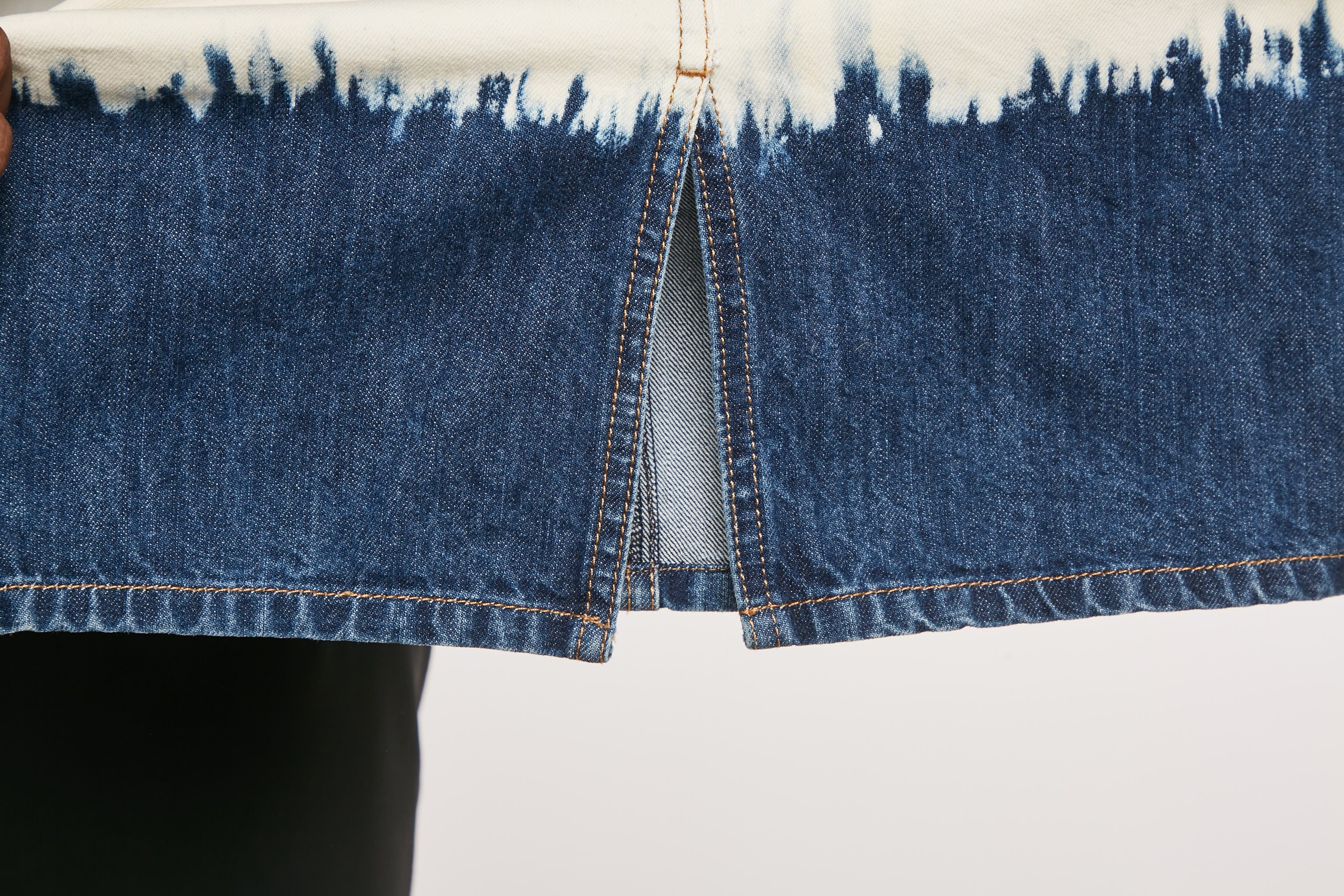 Etoile Blue Tie - Dye Denim Skirt
