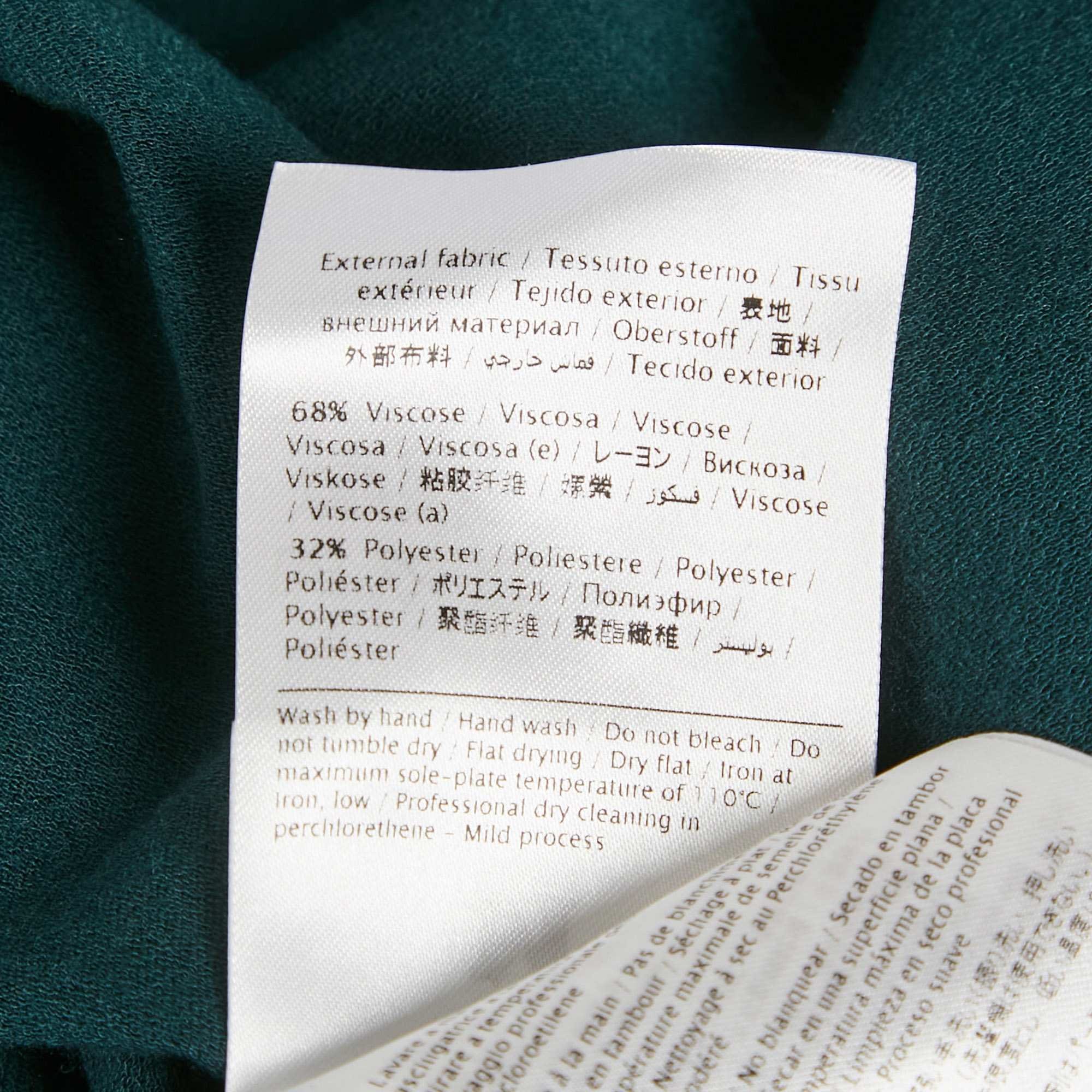 Blue Teal Blue Stretch Knit Crewneck Sweatshirt