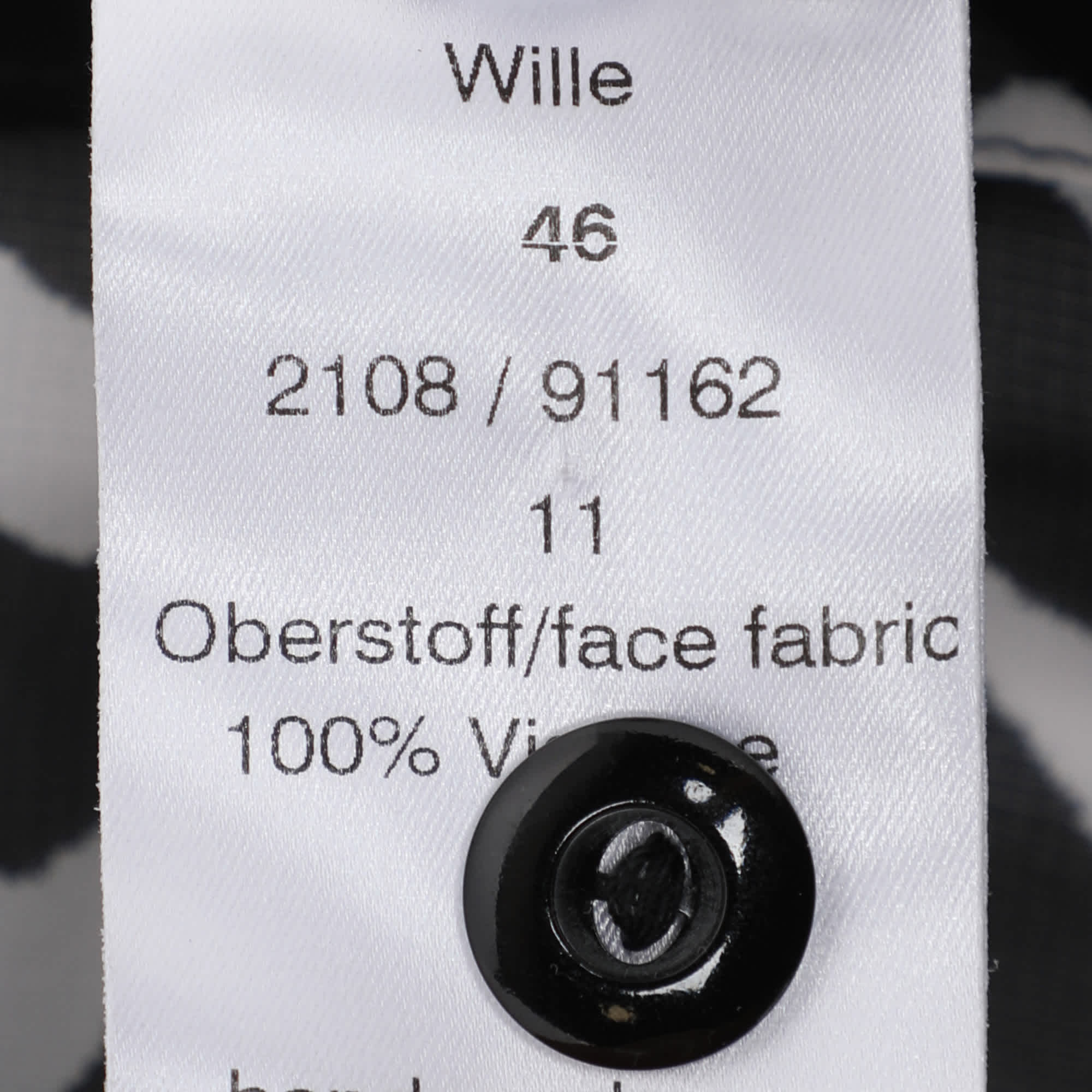 WHITE* Wille Black/white Printed Chiffon Oversized Long Sleeve Shirt