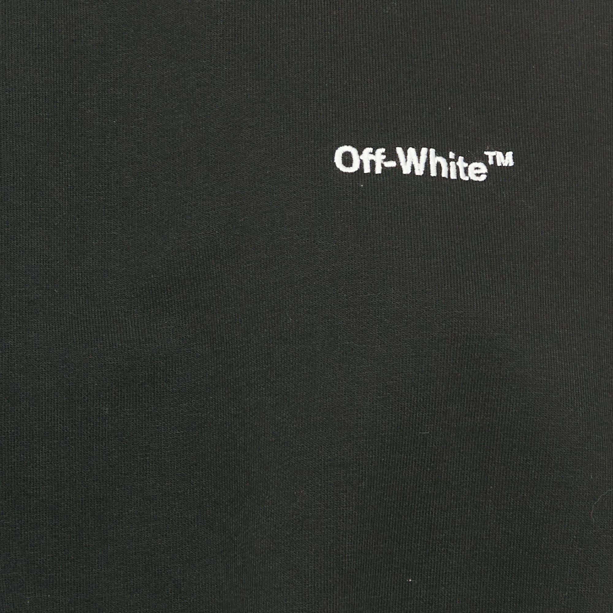 Logo Black Logo Embroidered Cotton Crop Sweatshirt