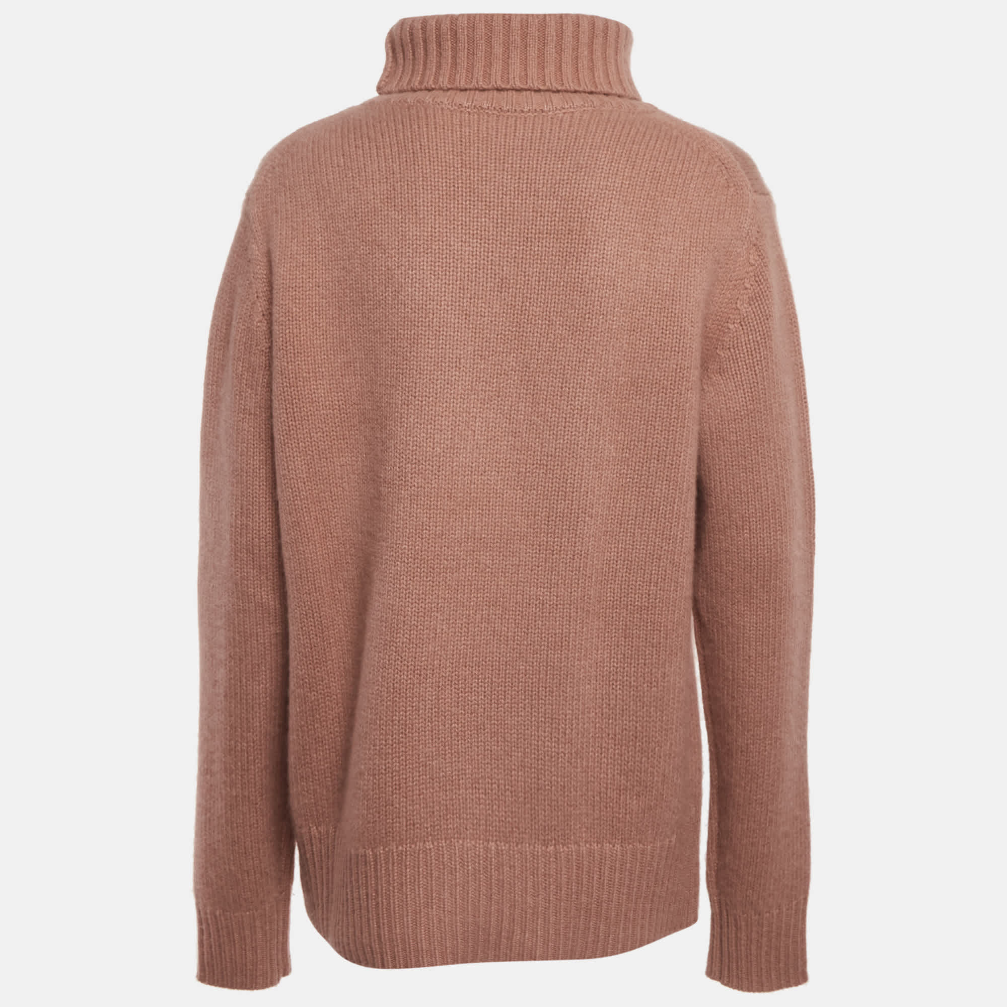CASHMERE Joseph Light Brick Cashmere Knit Turtleneck Sweater