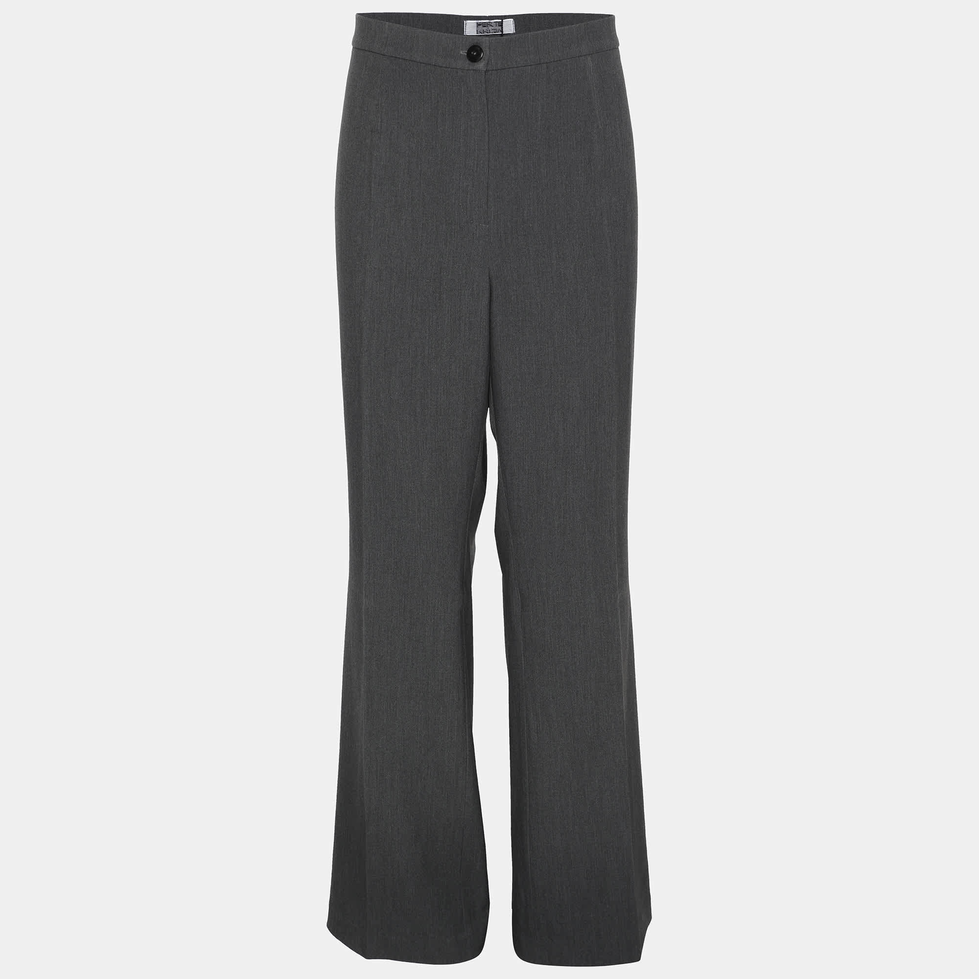 BLEND Grey Polyester Blend Fabric Trousers Xl