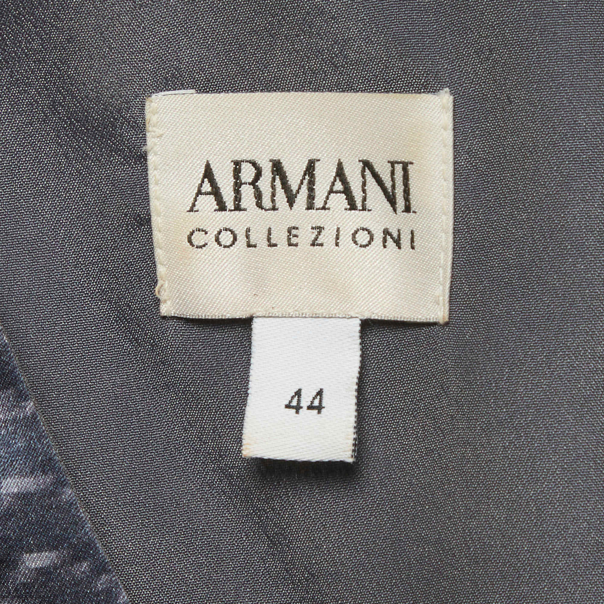 Armani Collezioni Blue Printed Satin Short Dress