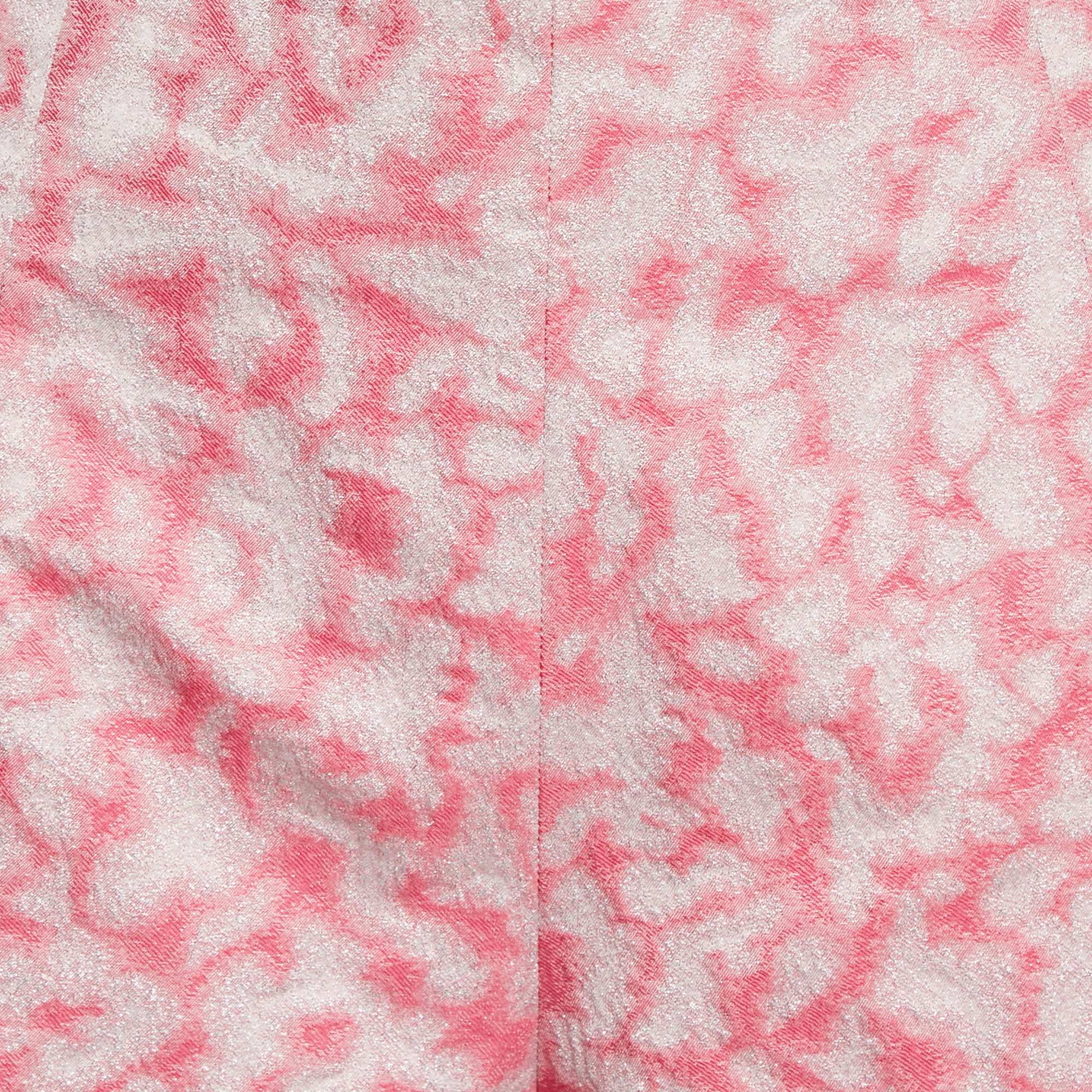 Ingie Paris Pink Lurex Jacquard Shorts