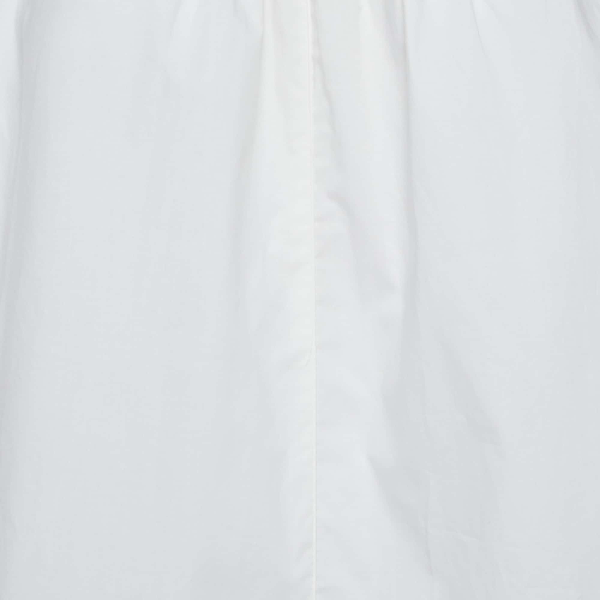 White Cotton Lace Trimmed A - Line Blouse