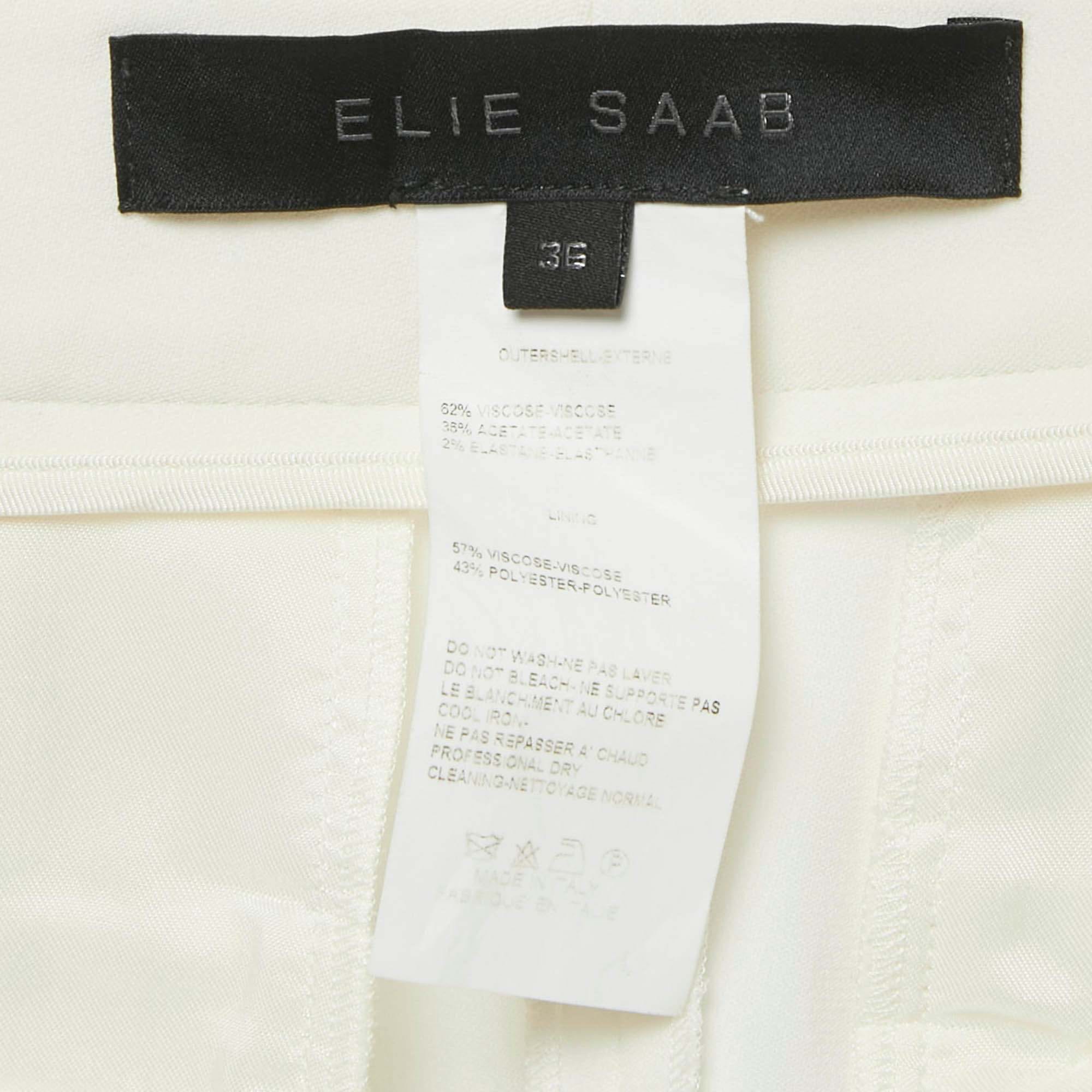 White Side Stripe Crepe Trousers