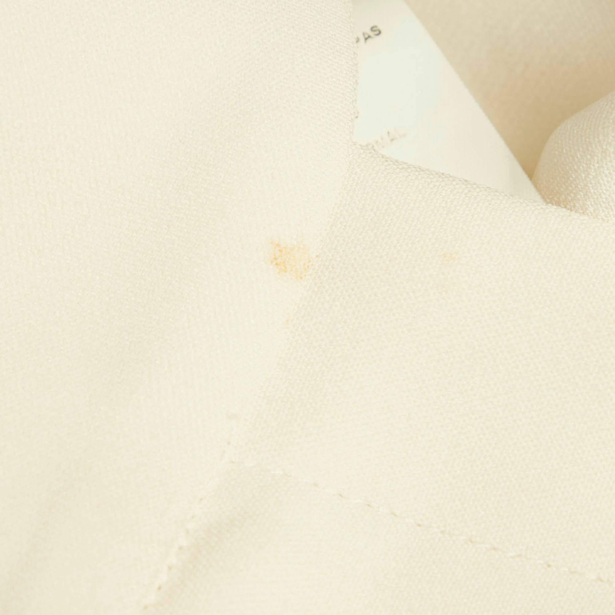 White Side Stripe Crepe Trousers