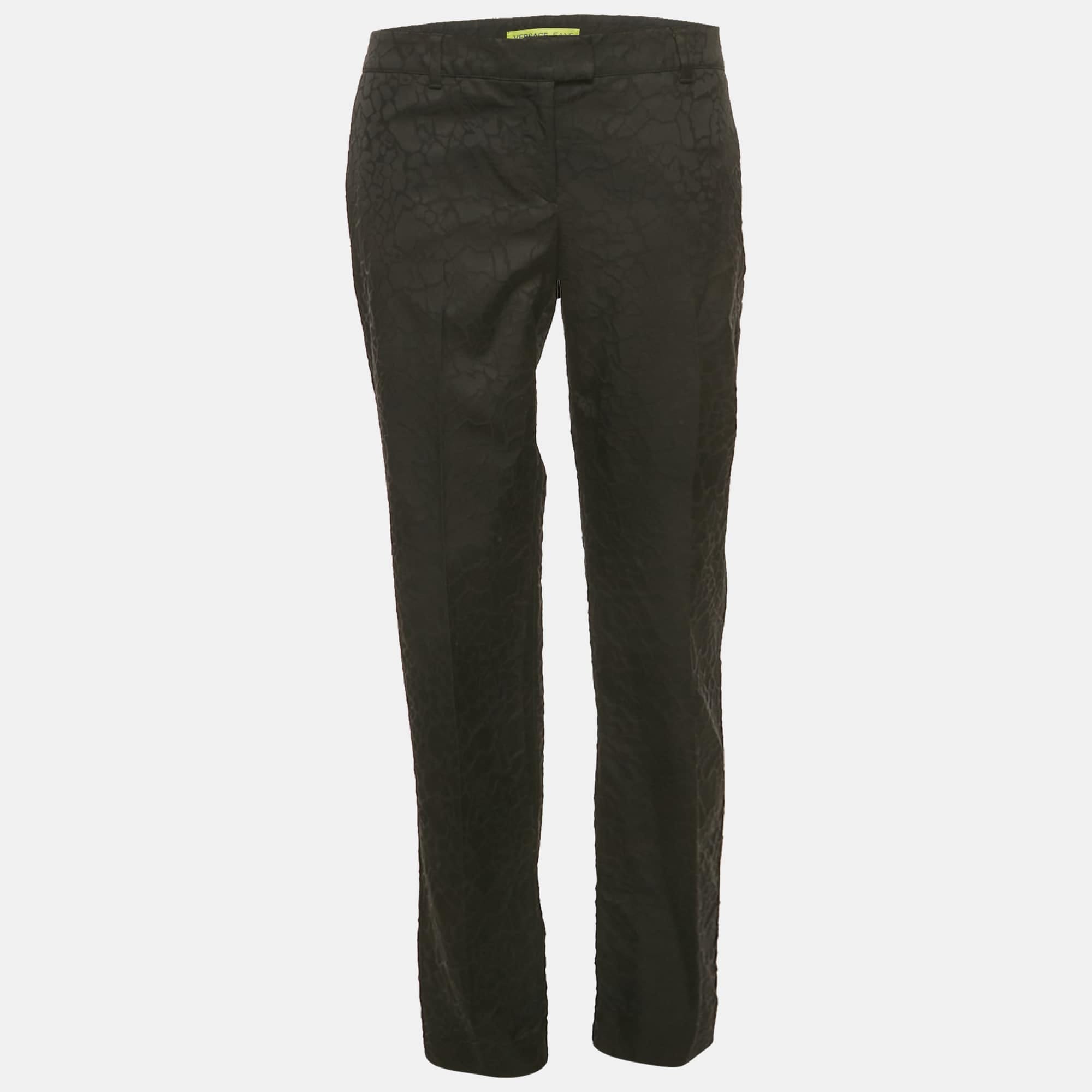 BLEND Jeans Black Jacquard Cotton Blend Trousers