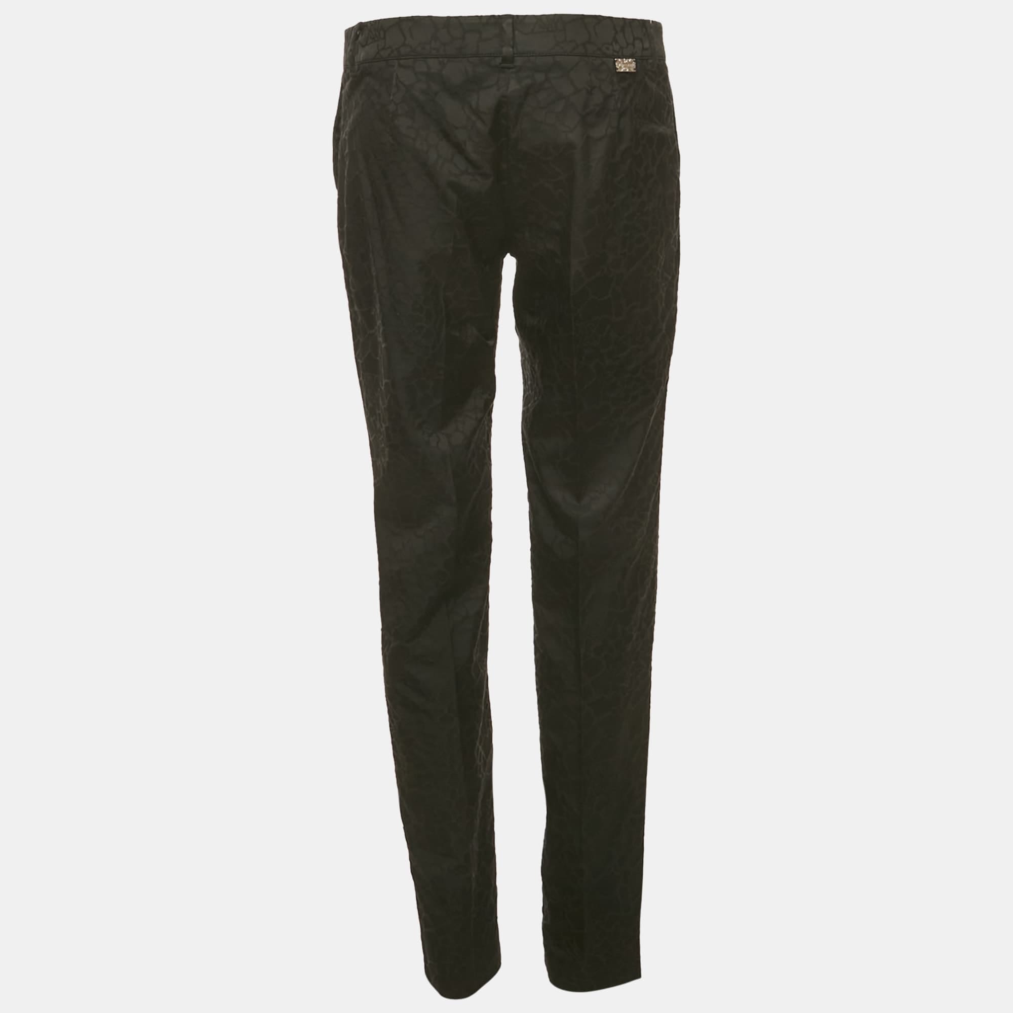 BLEND Jeans Black Jacquard Cotton Blend Trousers
