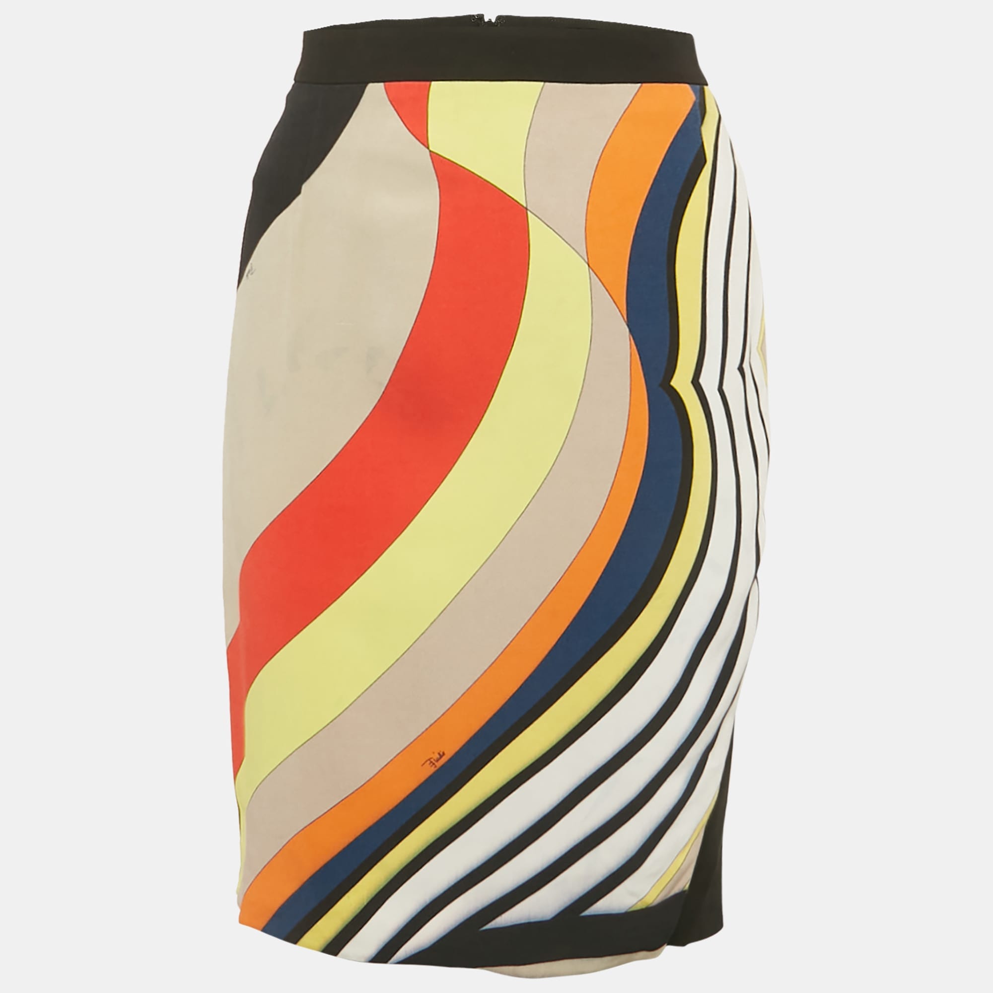 Emilio Pucci Multicolor Printed Crepe Mini Skirt