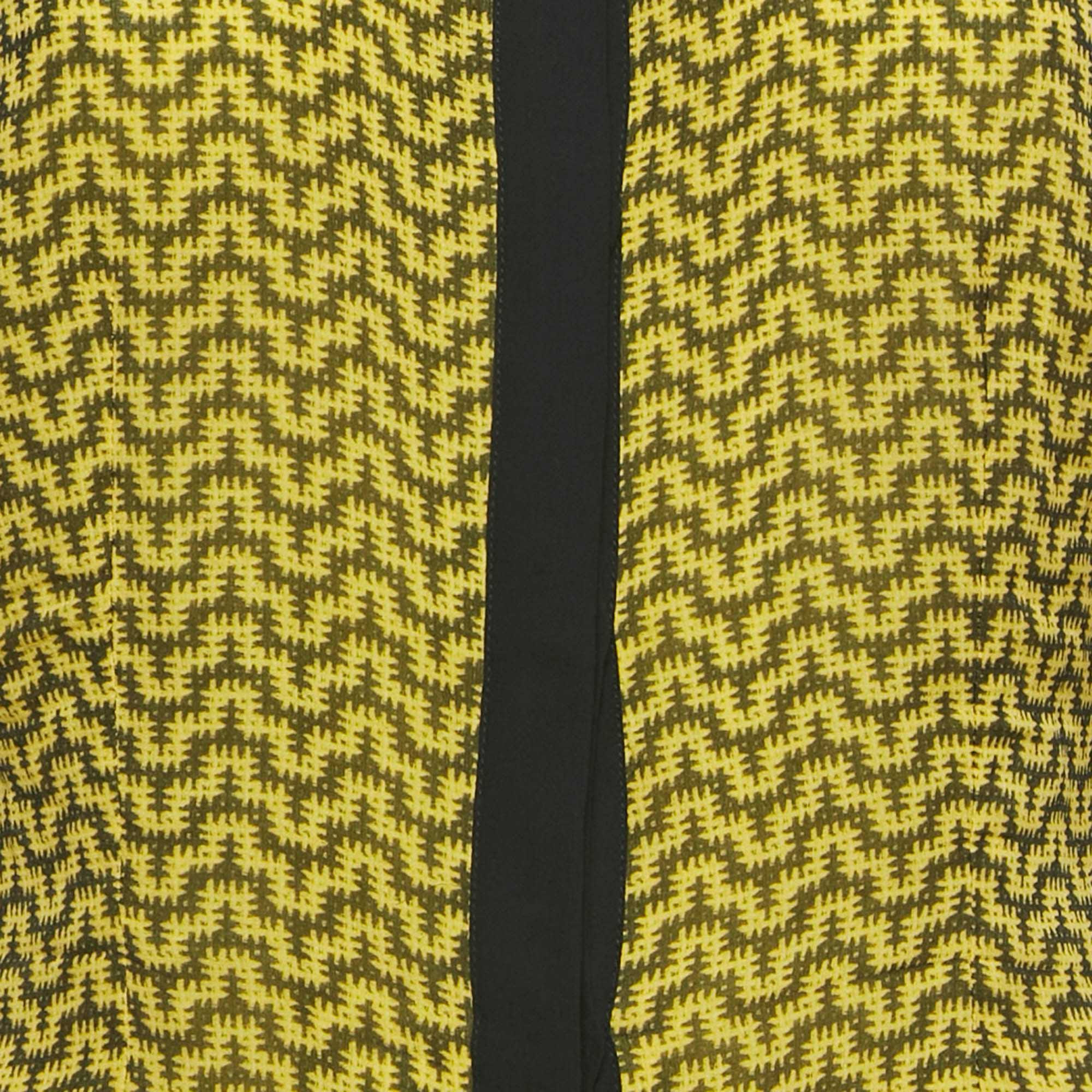 Yellow Collection Yellow Printed Silk Shirt