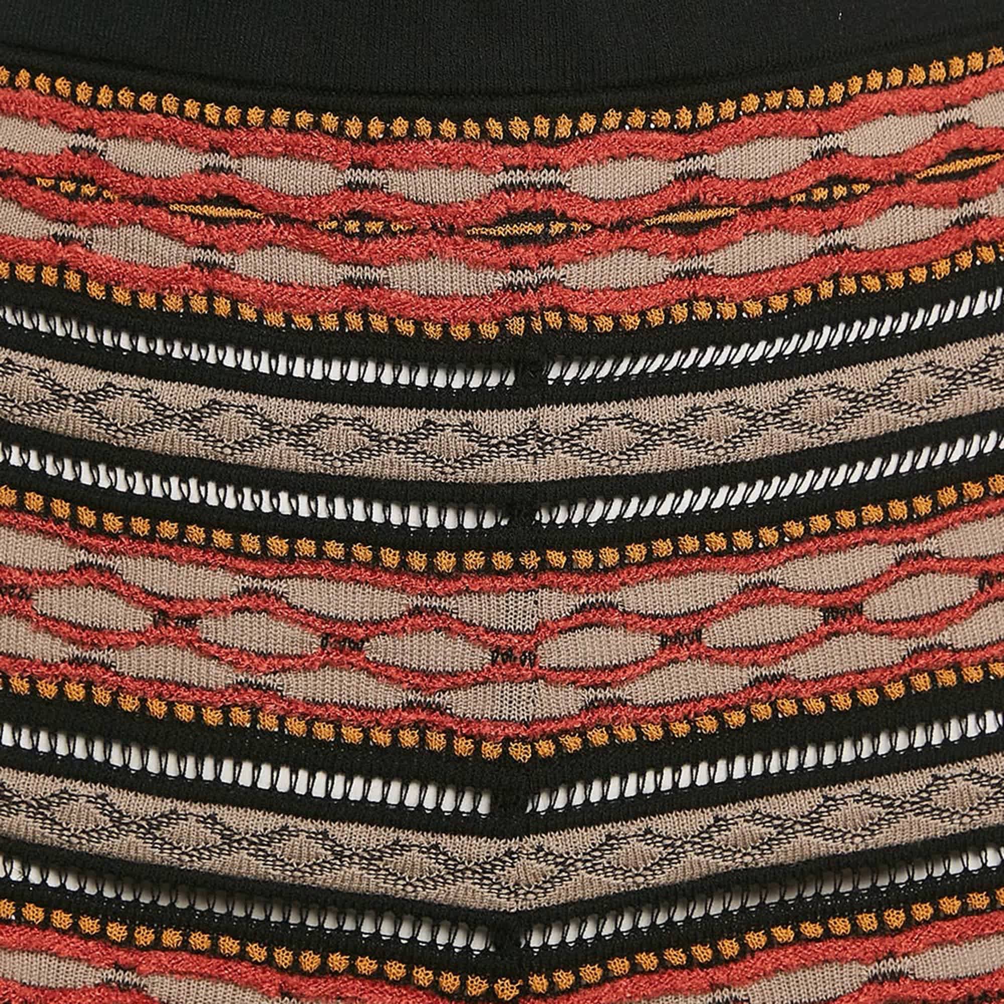 M Missoni Multicolor Stripe Patterned Knit Leggings