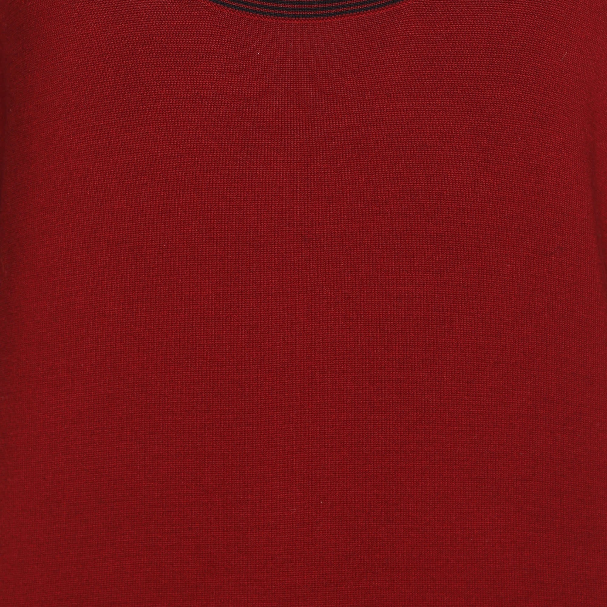 Marina Rinaldi Marina Sport By Marina Rinaldi Red Stretch Knit Scoop Knit Short Sleeve Sweater