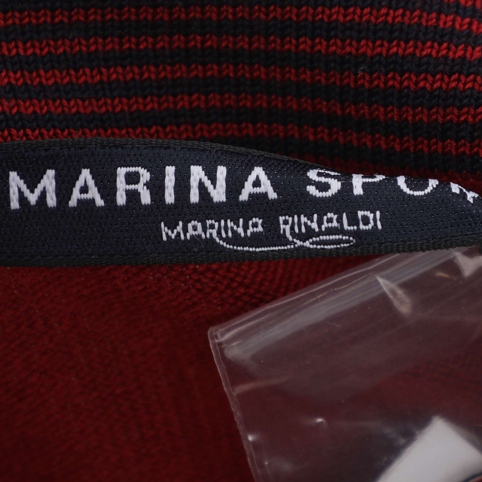 Marina Rinaldi Marina Sport By Marina Rinaldi Red Stretch Knit Scoop Knit Short Sleeve Sweater
