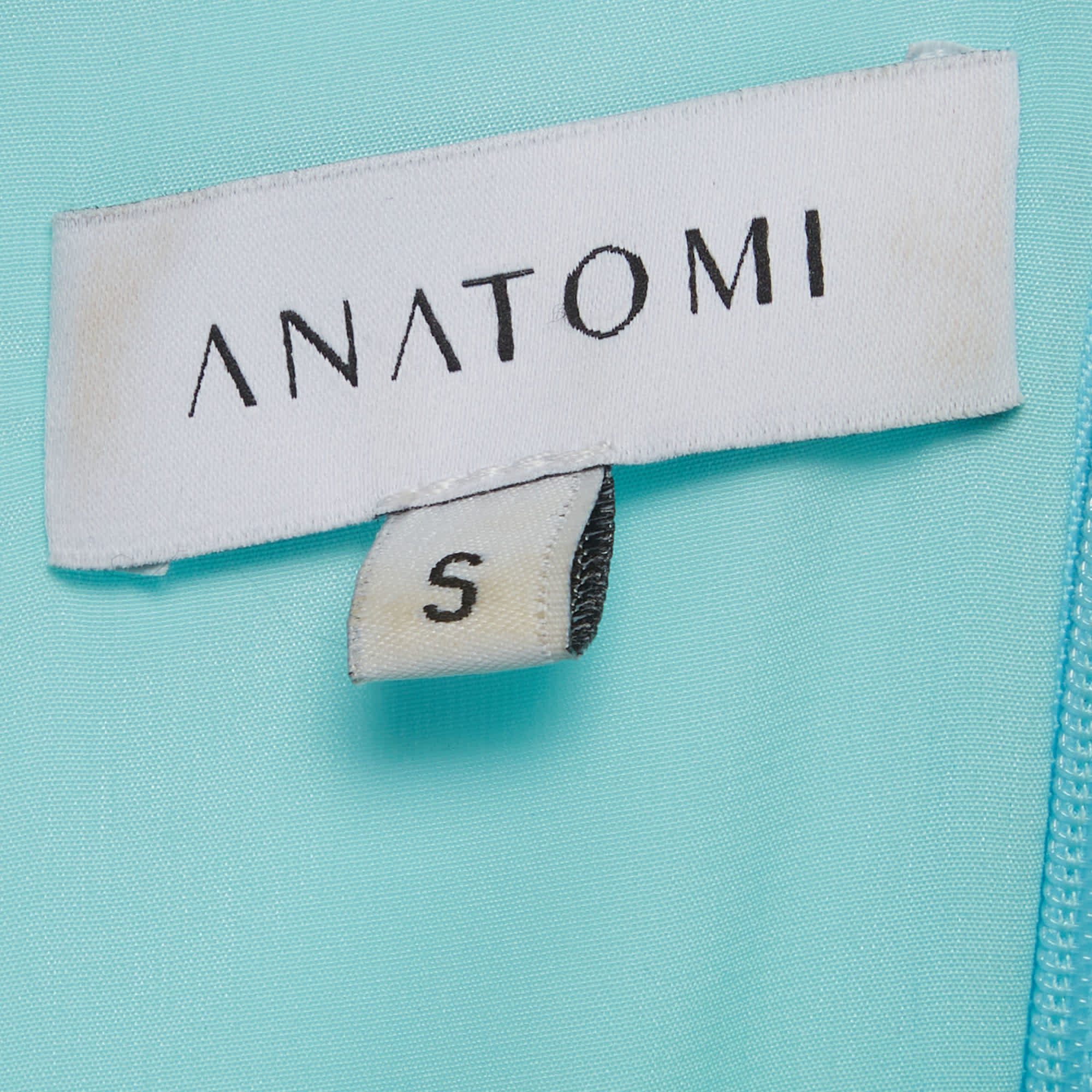 Blue Anatomi Blue Bead Embellished Synthetic Milani Kaftan Dress