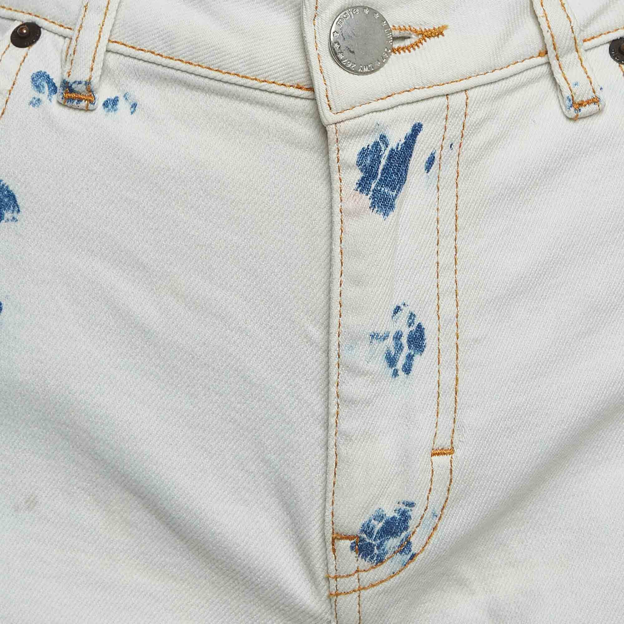 White Denim Raw Edge Detail Jeans S Waist 30''