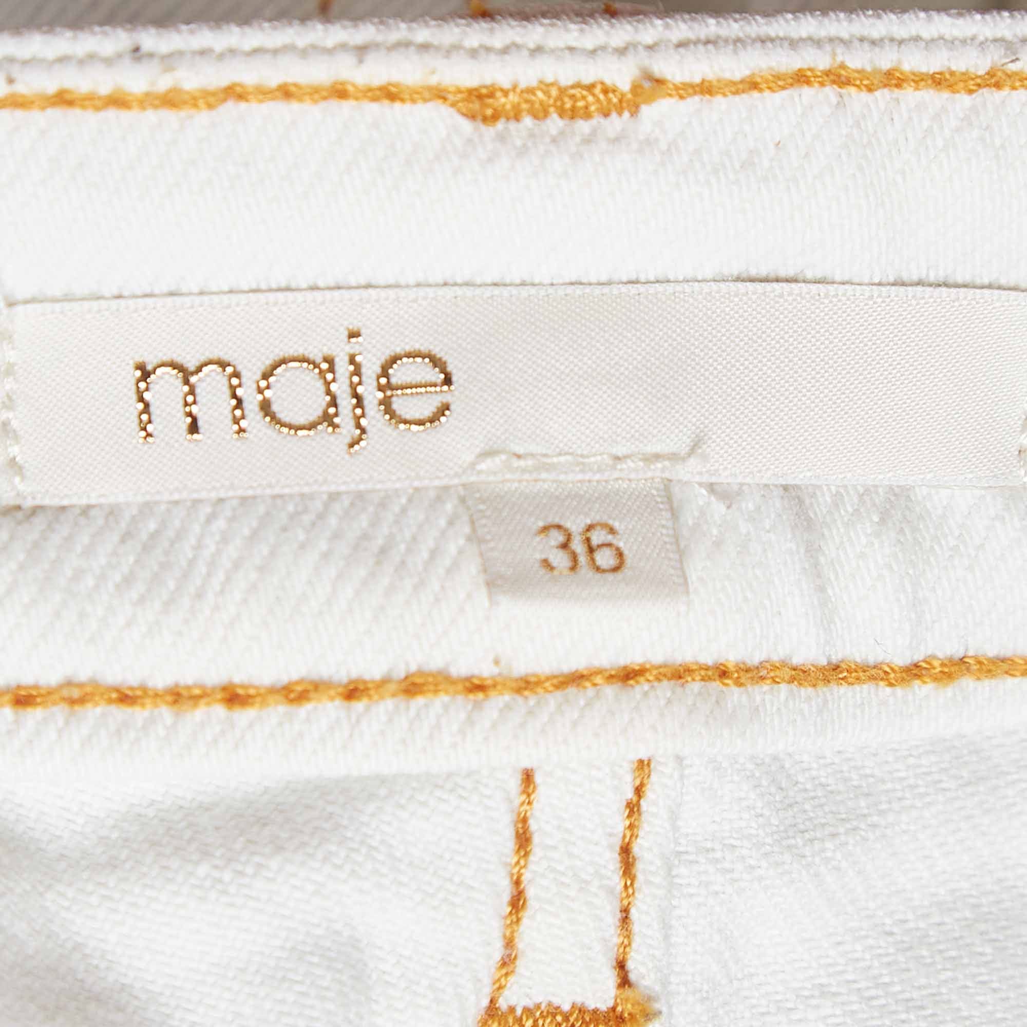 White Denim Raw Edge Detail Jeans S Waist 30''