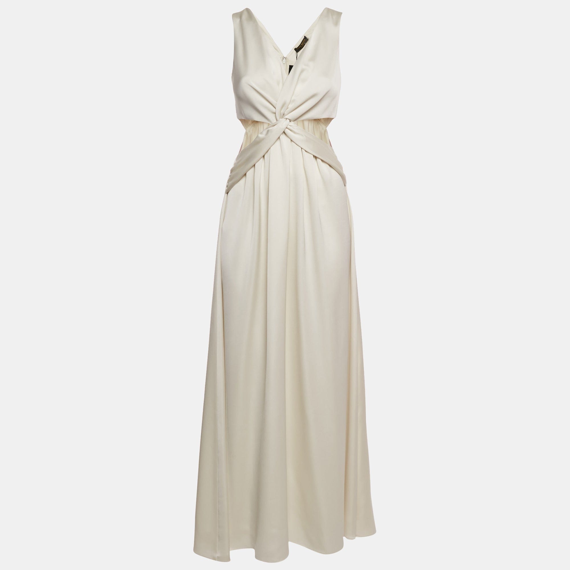 Ramy Brook Ivory White Satin Cut - Out Irene Dress