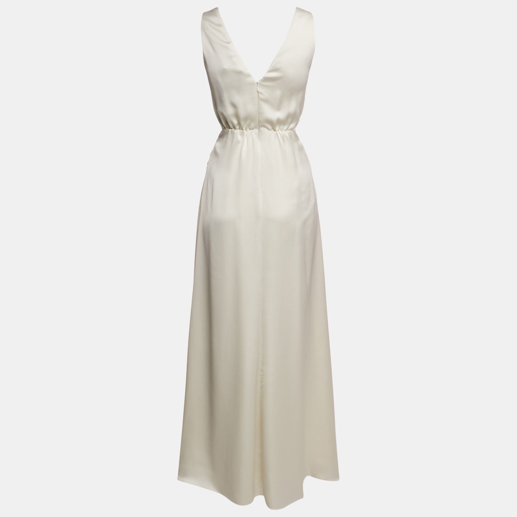 Ramy Brook Ivory White Satin Cut - Out Irene Dress