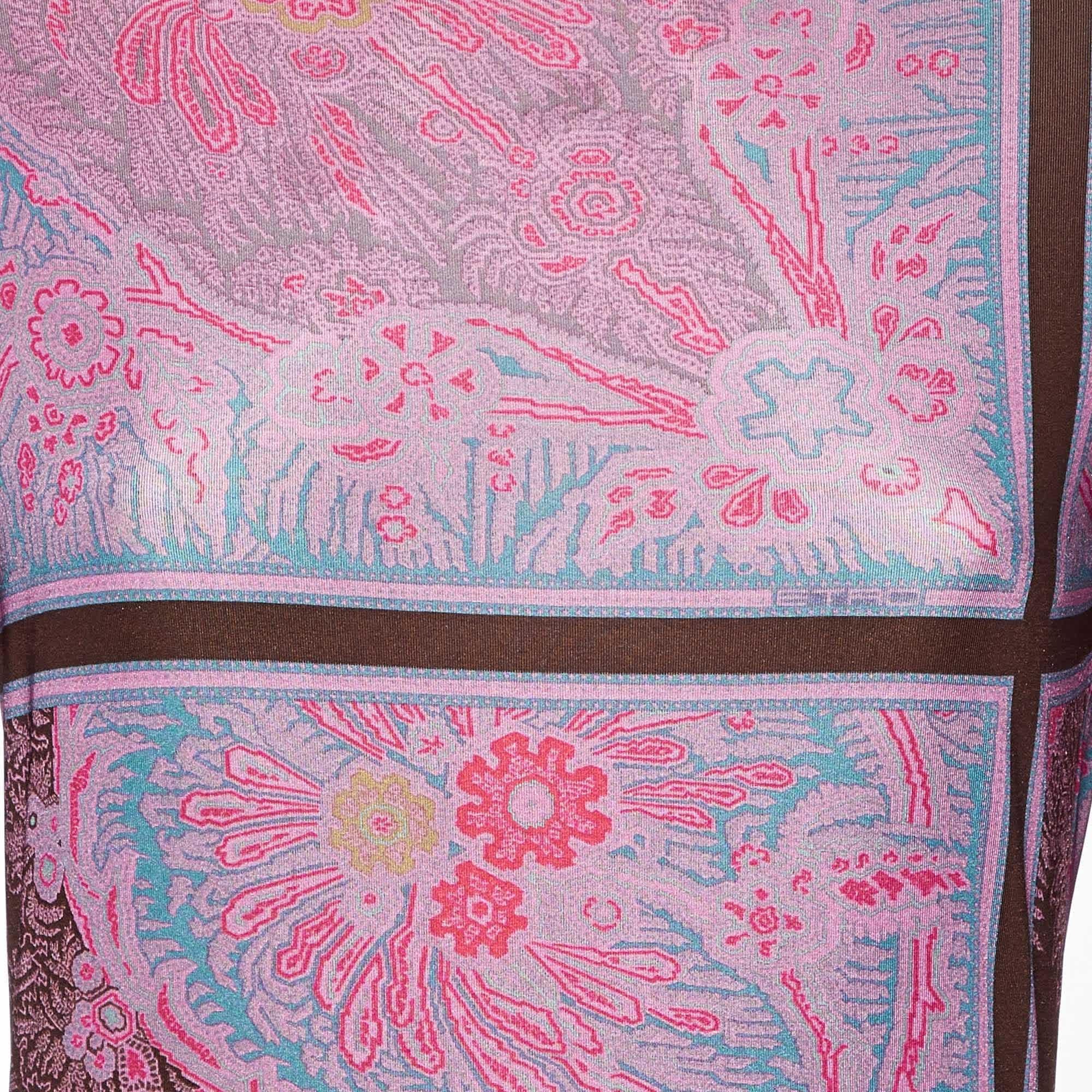 Purple/multicolor Printed Jersey Full Sleeve Top