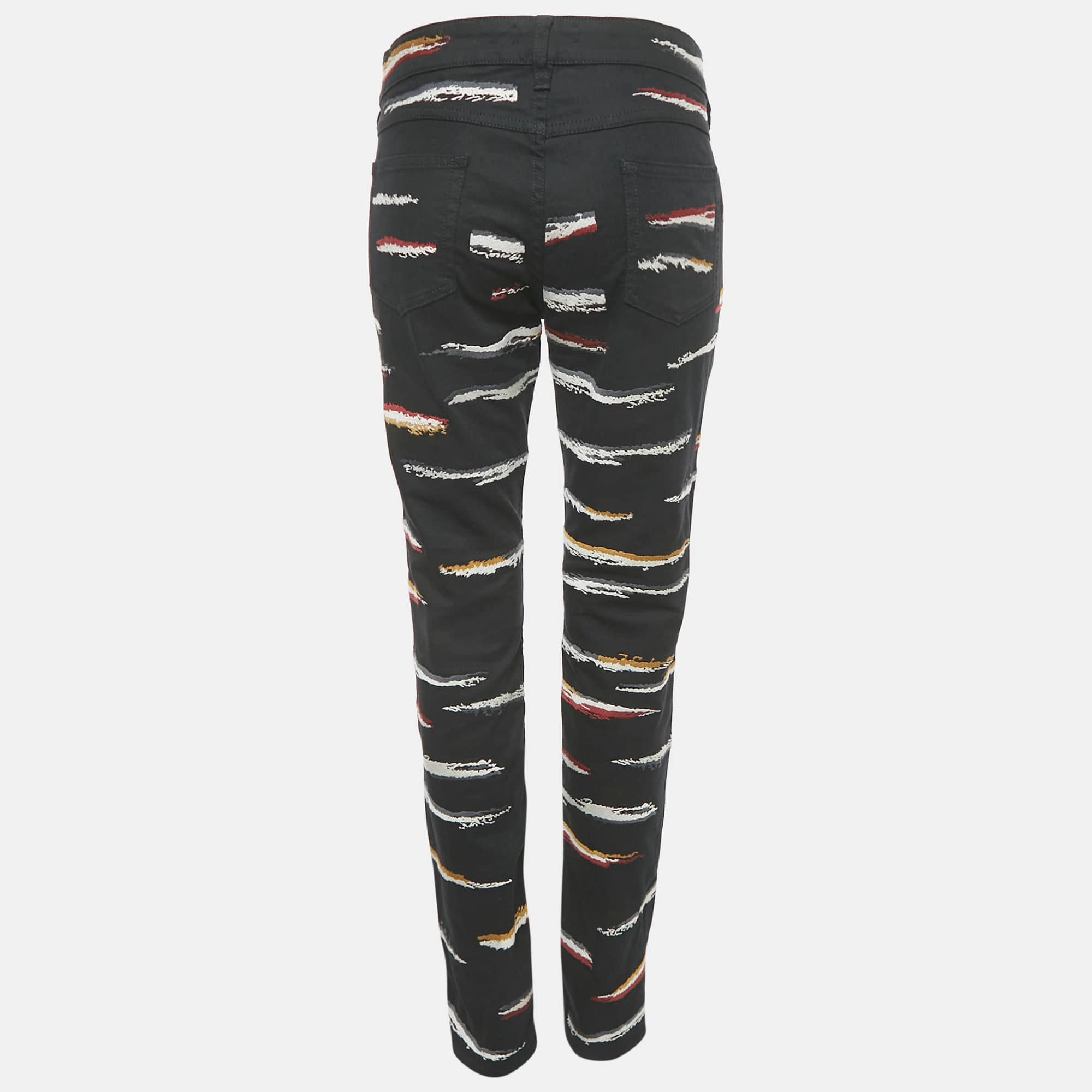 Etoile Black Embroidered Denim Jeans M Waist 32"