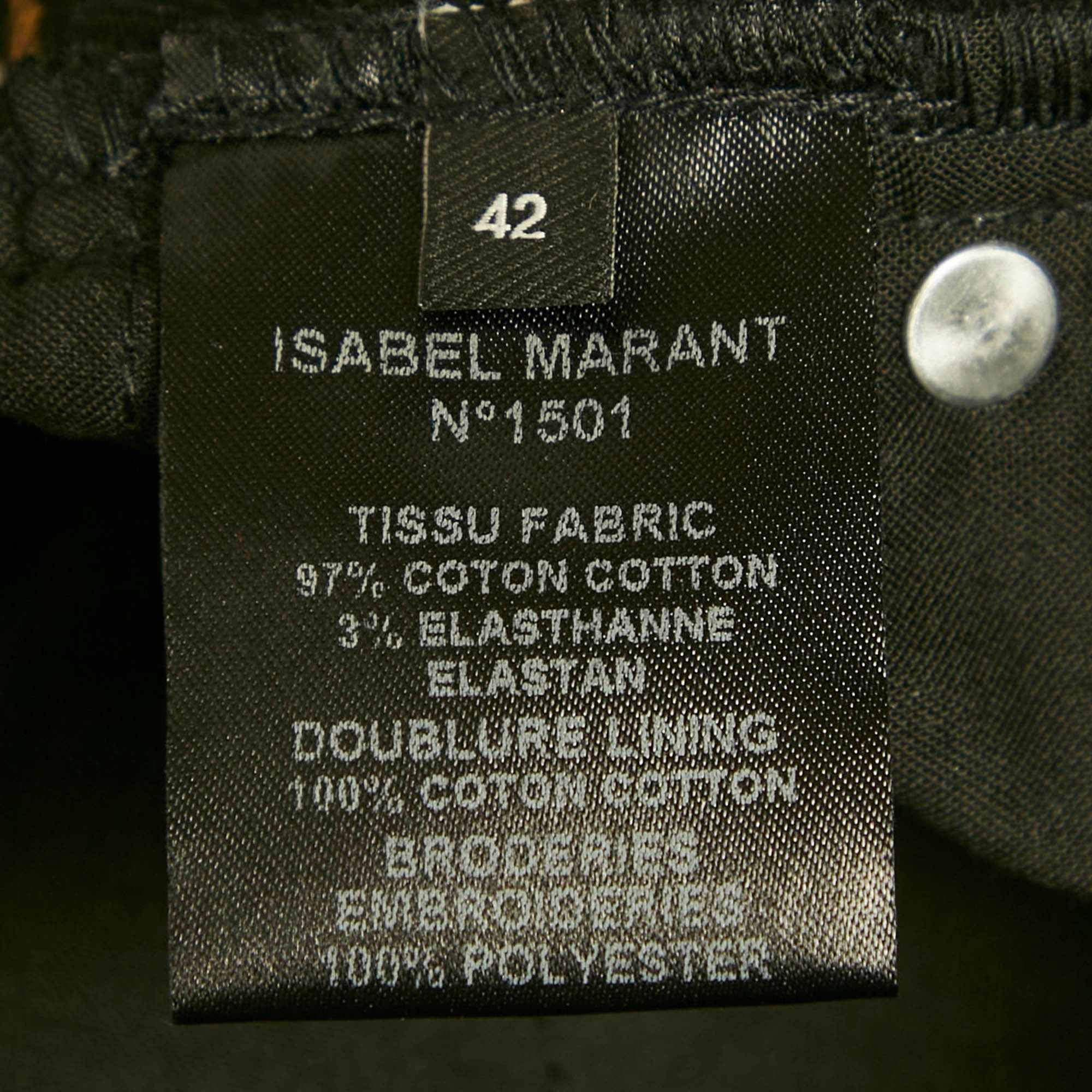 Etoile Black Embroidered Denim Jeans M Waist 32"