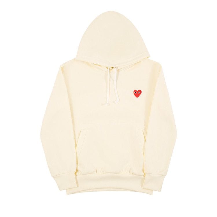 Comme des Garçons PLAY Heart Logo Hoodie Ivory