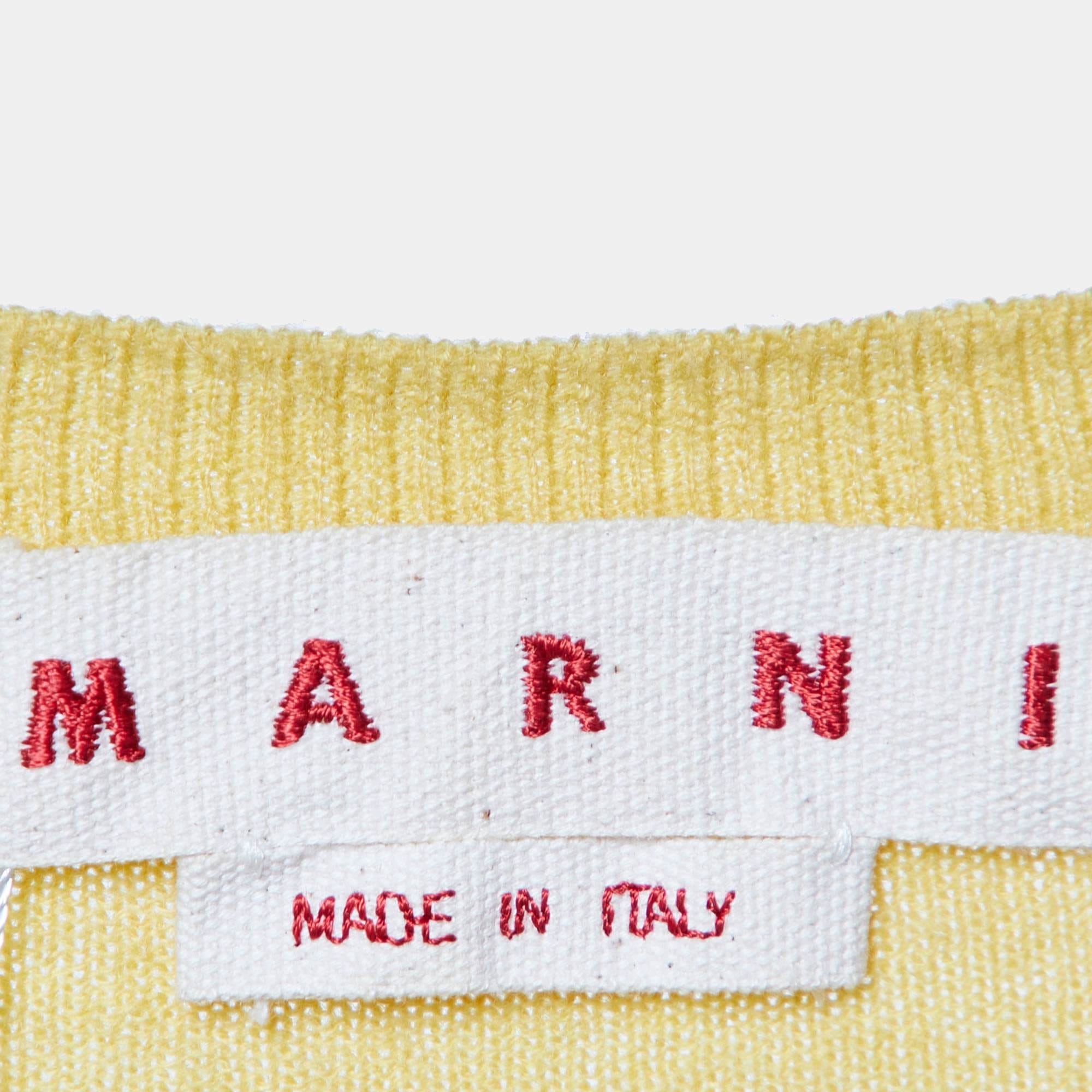 Yellow Knit & Pink Cotton Layered Sweater