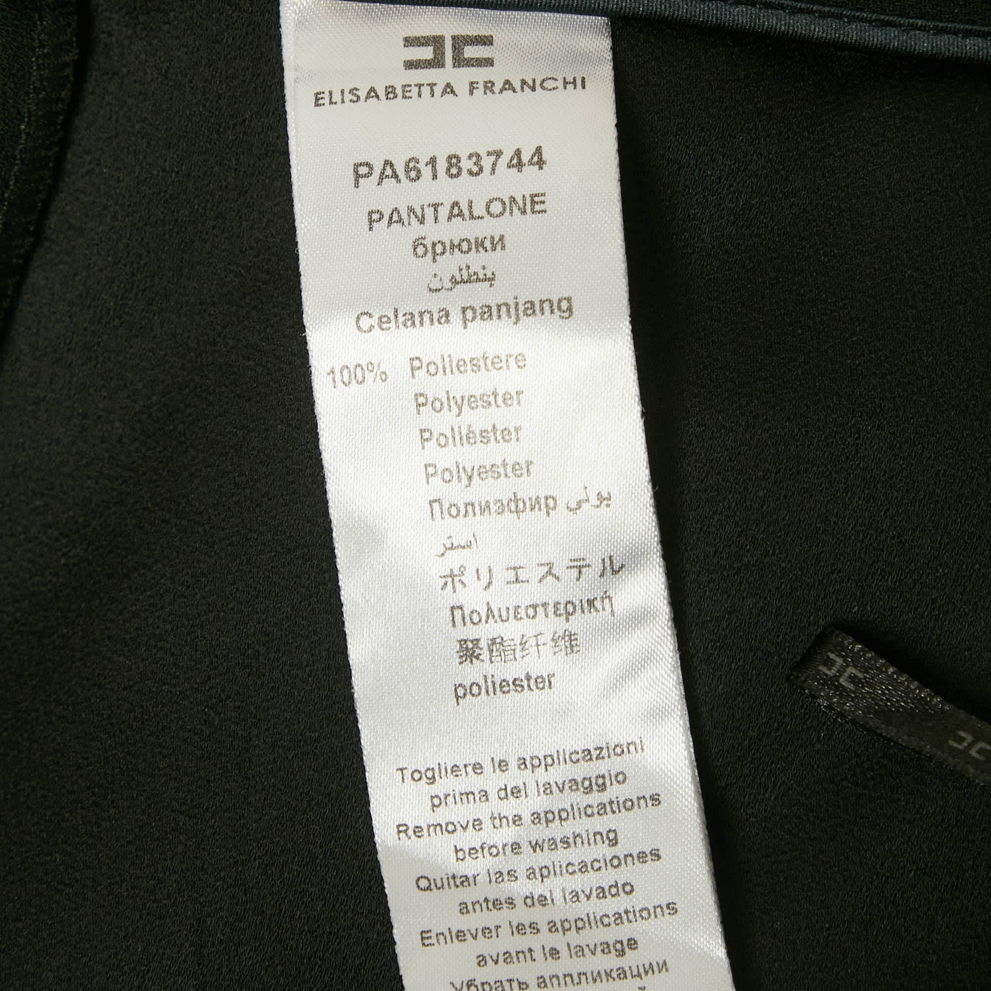 WHITE* Black/white Printed Crepe Formal Trousers