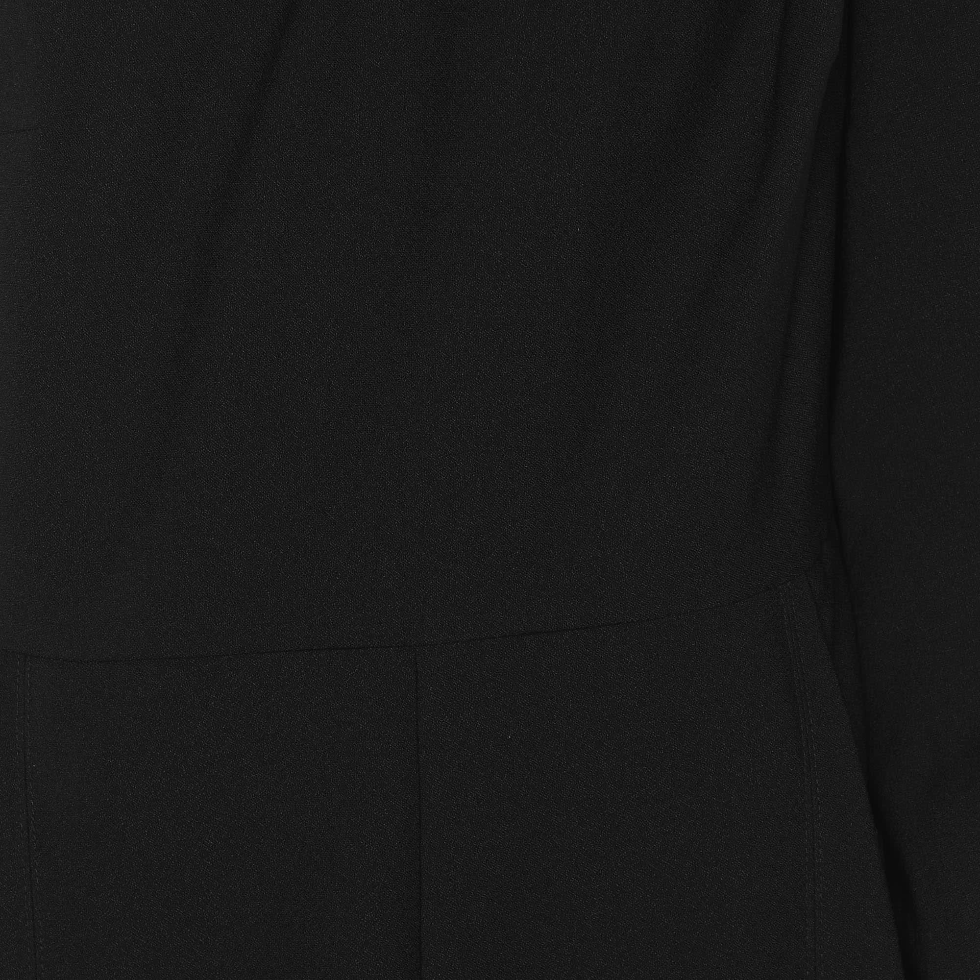 ONE Black Stretch Crepe Crystal Embellished One Shoulder Jumpsuit
